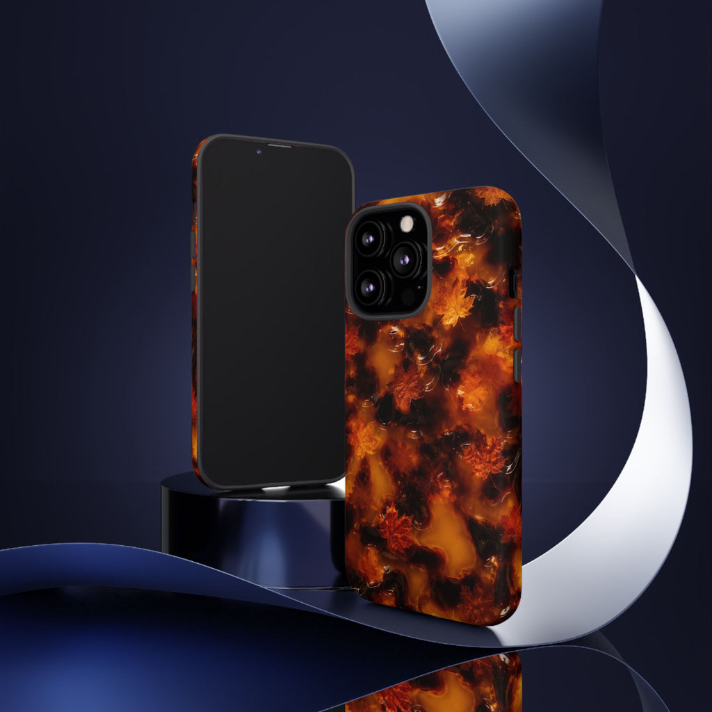 Amber Autumn Maple Leaf Phone Case
