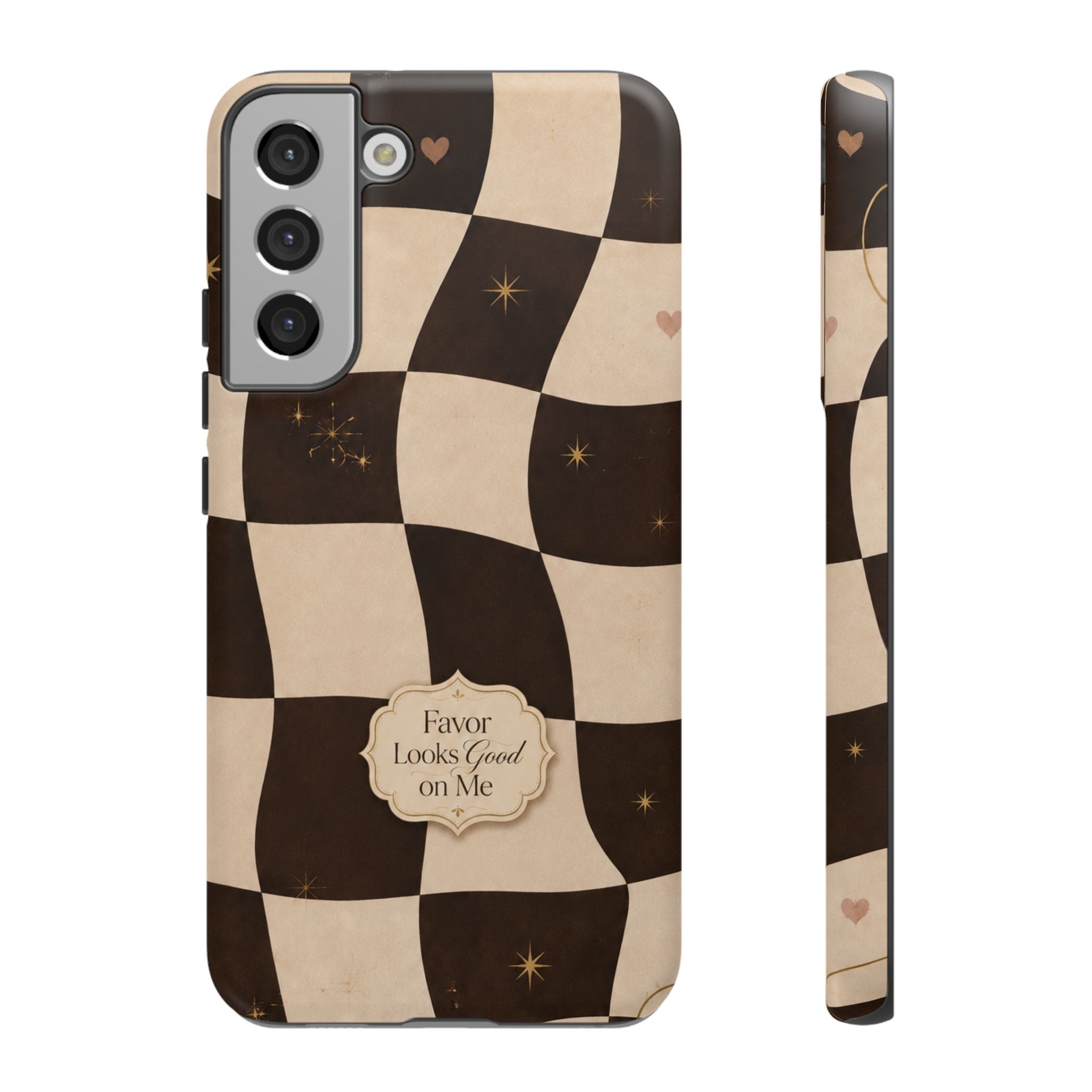 Favor Looks Good on Me Vintage Checkerboard Phone Case