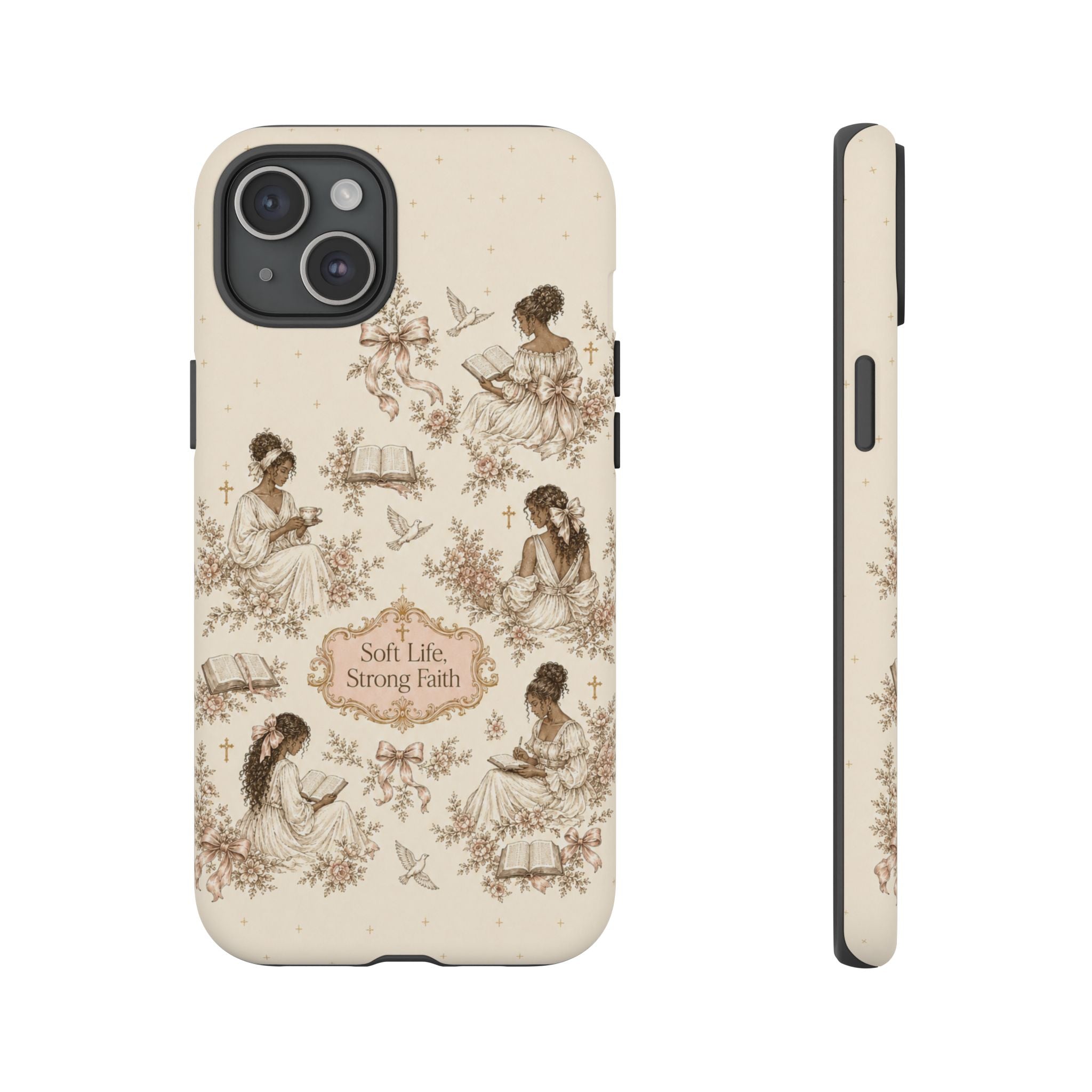 Soft Life, Strong Faith Vintage Christian Phone Case