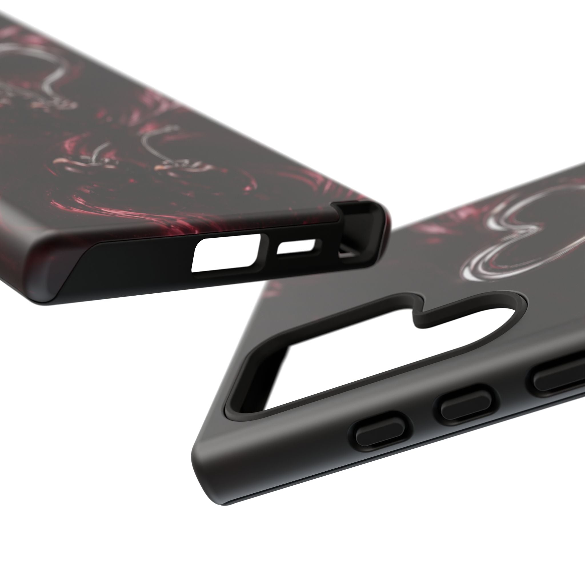 Dark Cherry Chrome Heart Phone Case