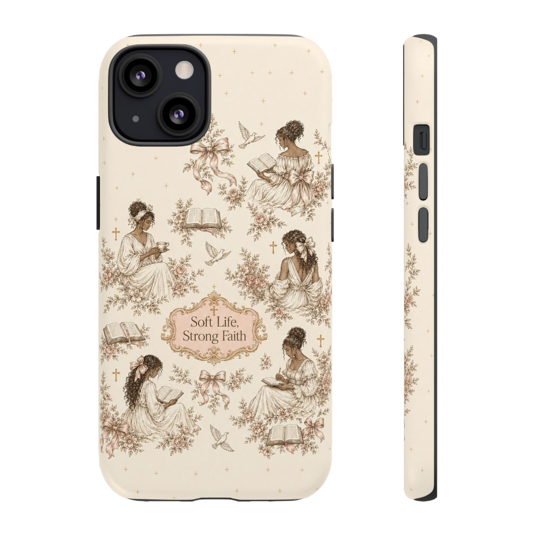 Soft Life, Strong Faith Vintage Christian Phone Case