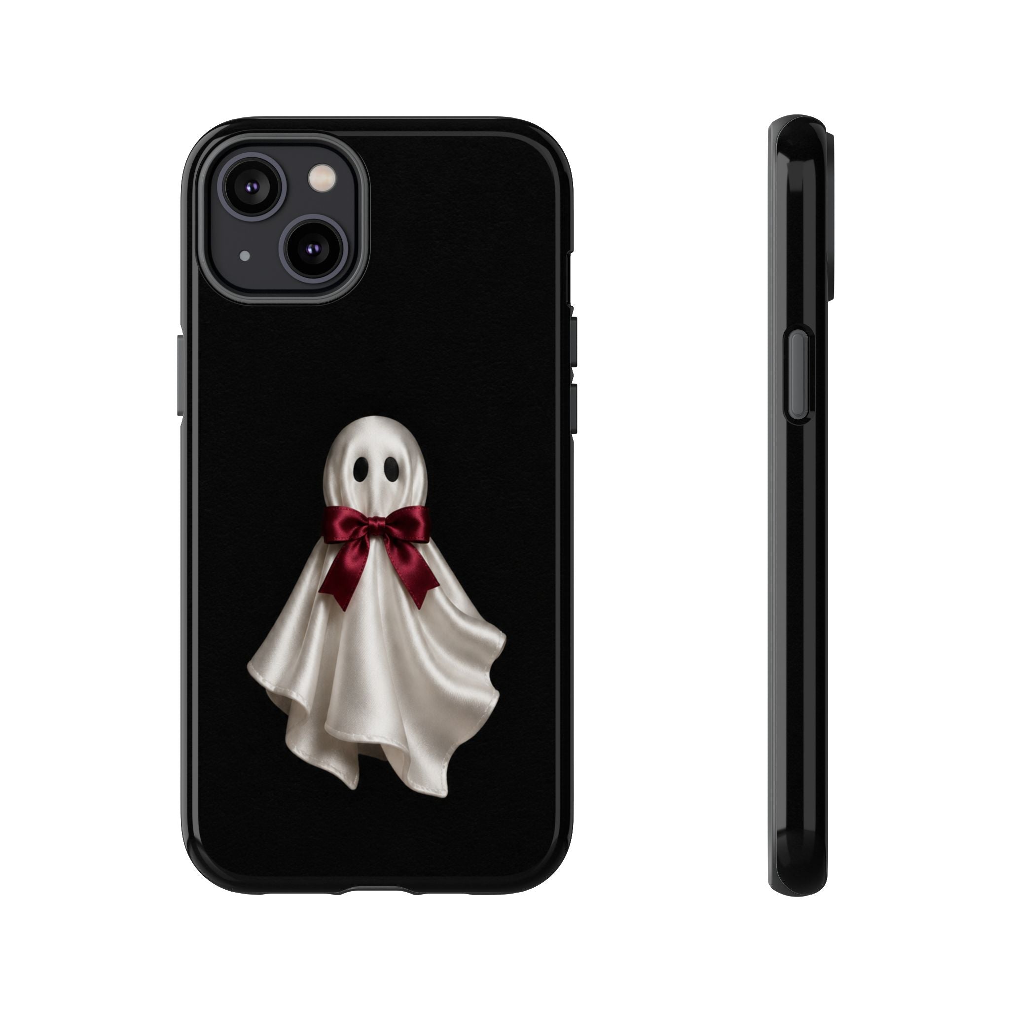 Burgundy Bow Ghost Spooky Phone Case