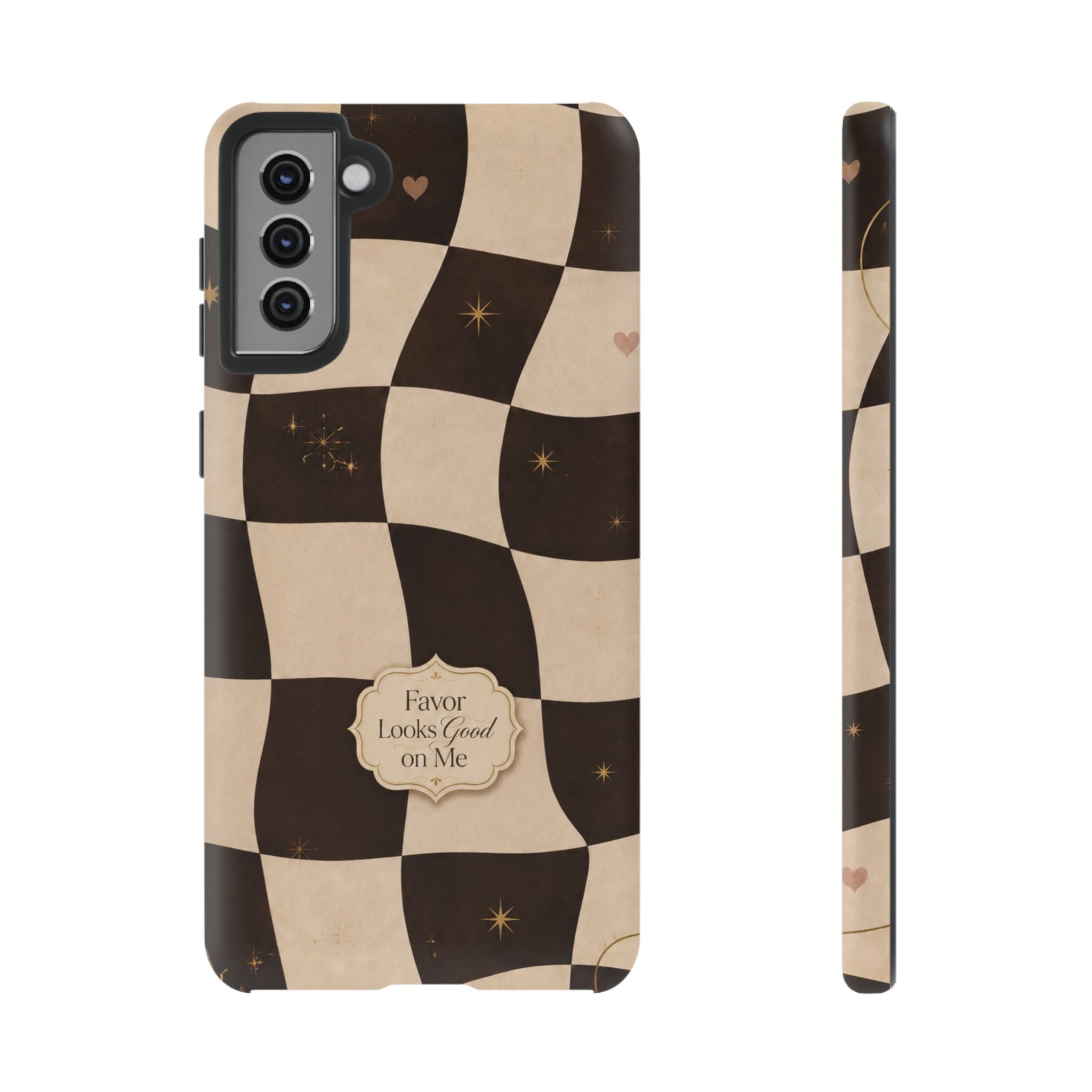 Favor Looks Good on Me Vintage Checkerboard Phone Case