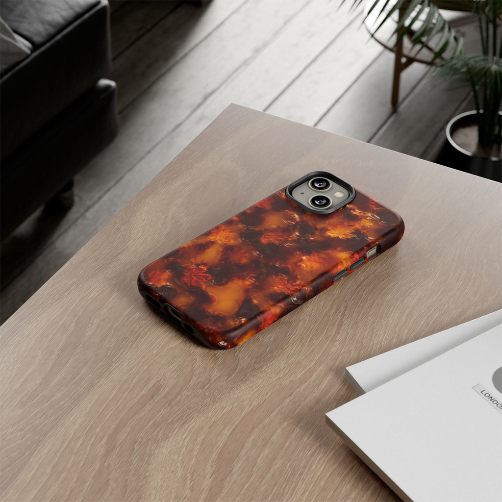 Amber Autumn Maple Leaf Phone Case