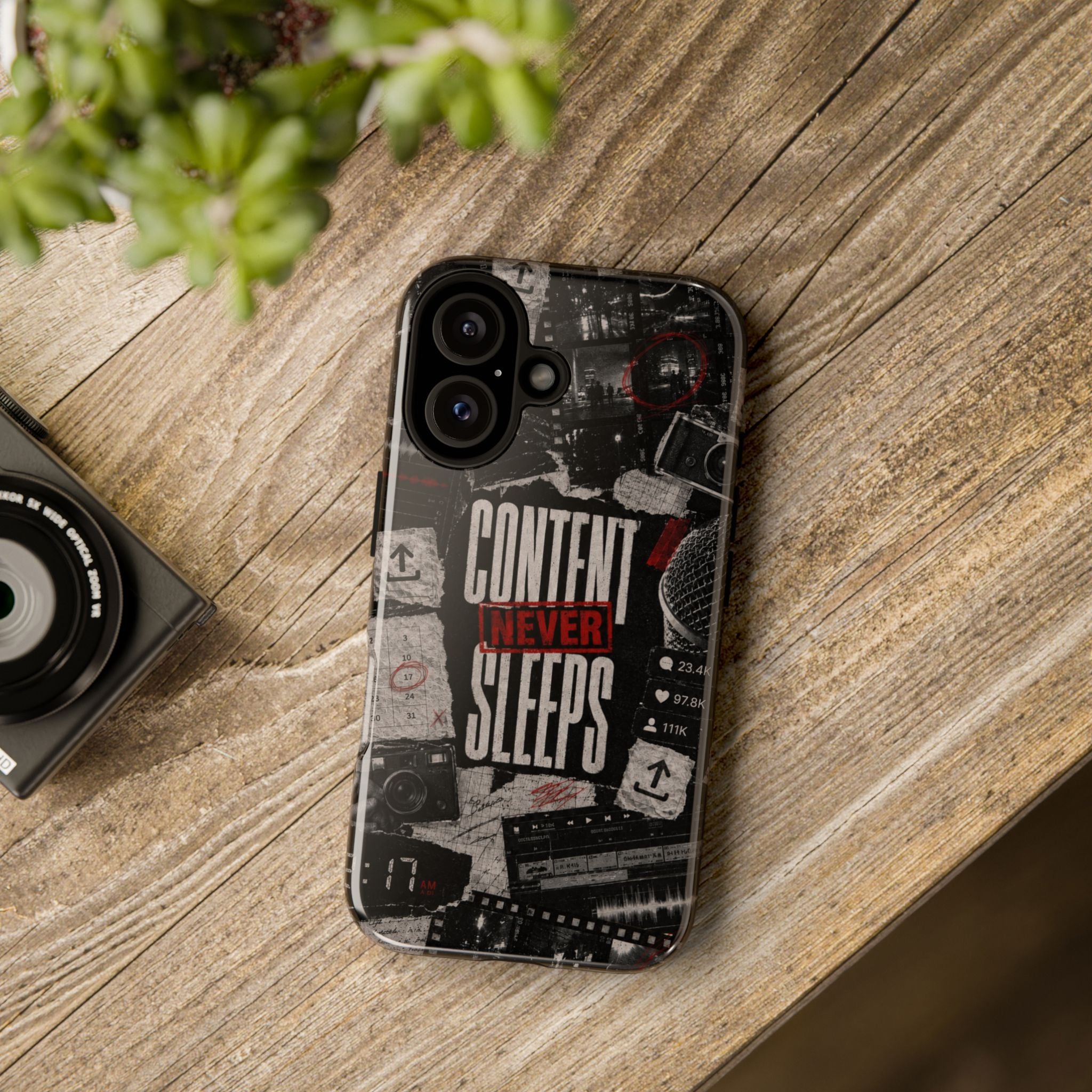Content Never Sleeps Creator Phone Case