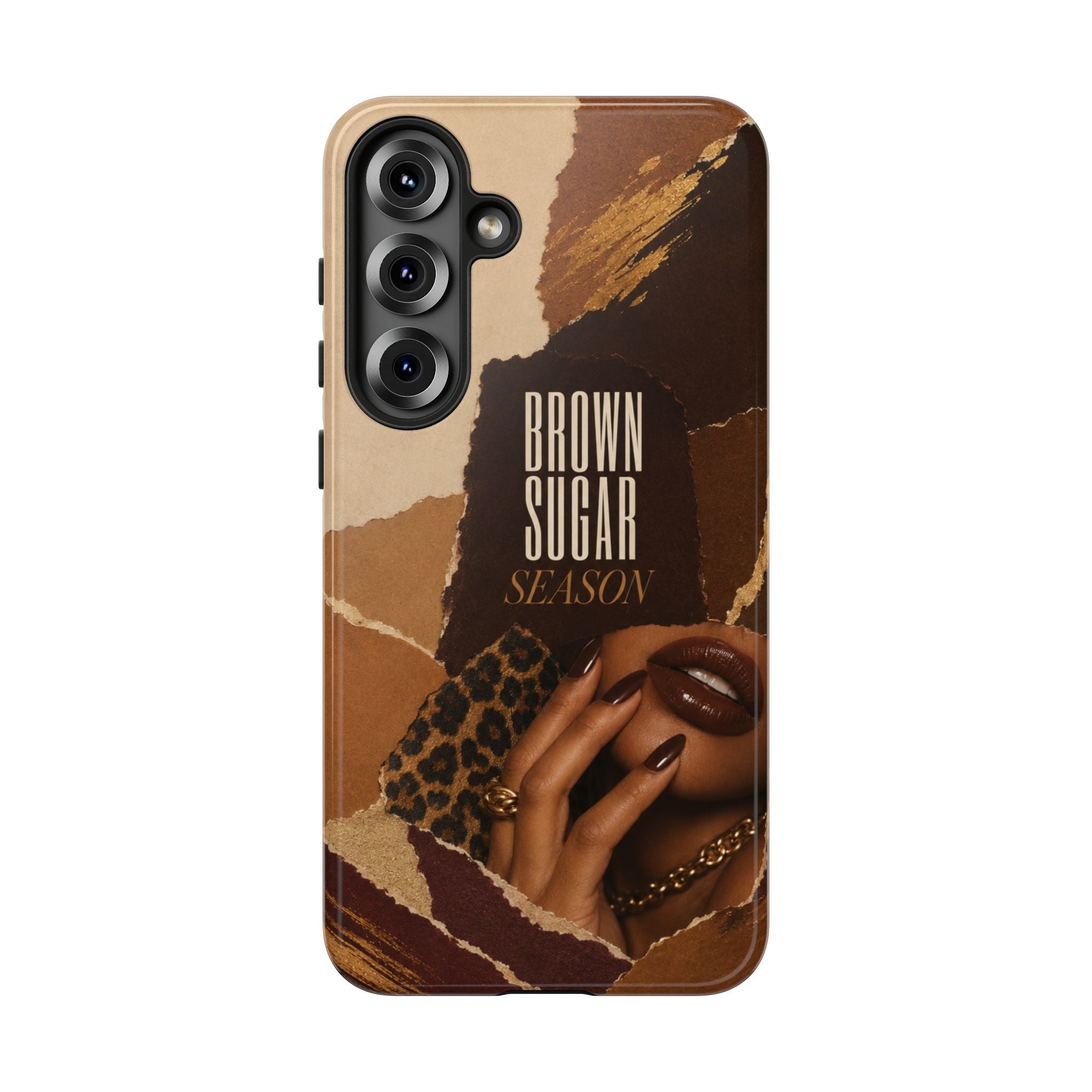 Brown Sugar Season Leopard Collage Phone Case