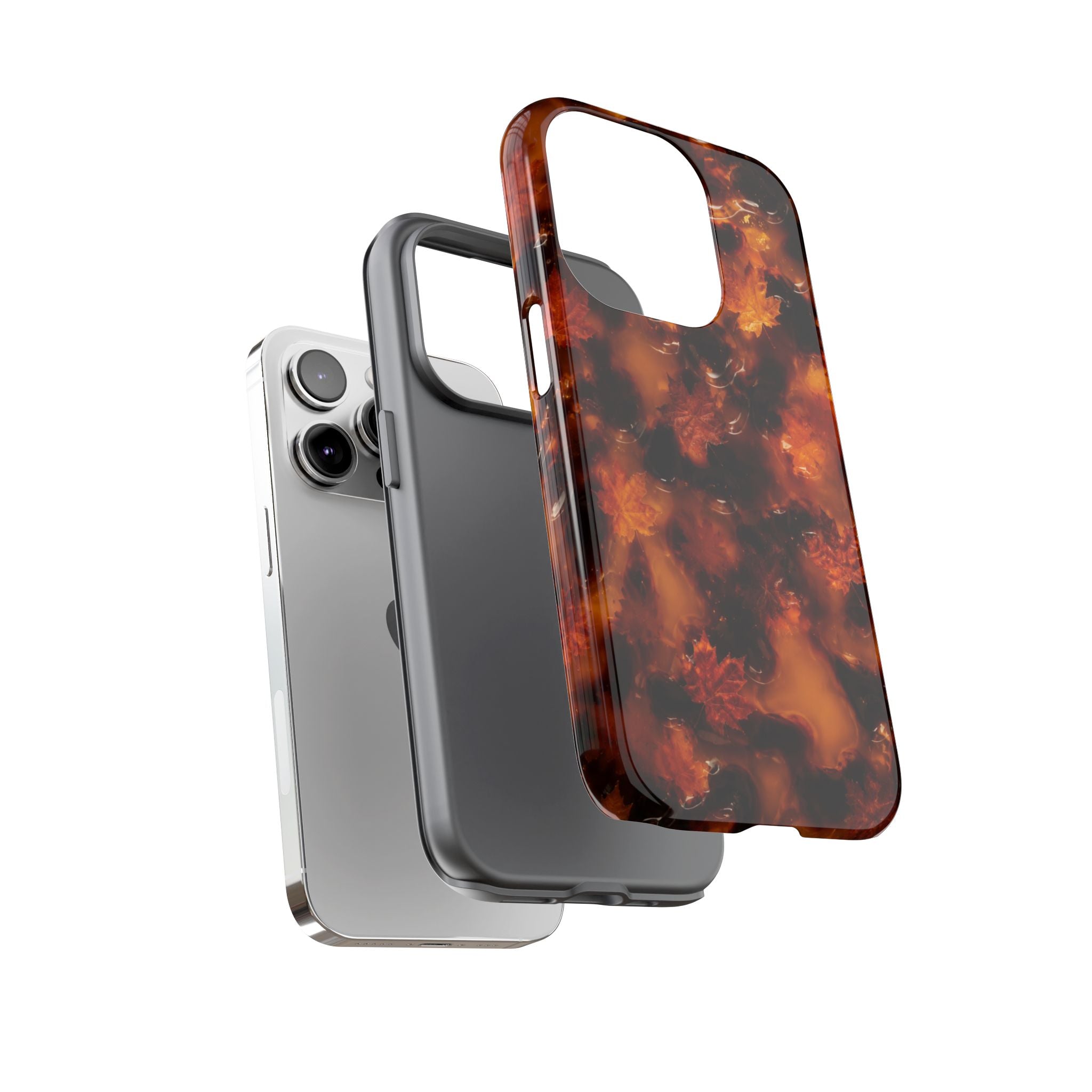 Amber Autumn Maple Leaf Phone Case