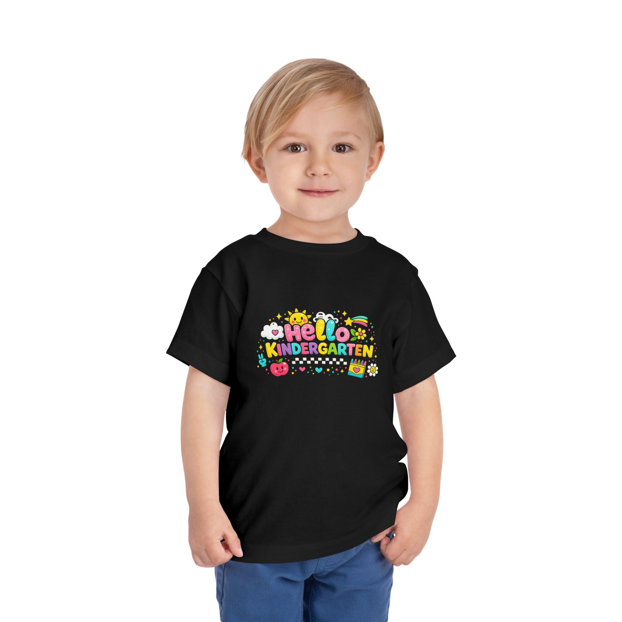 Hello Kindergarten Toddler Tee - Back to School Cute Kids Shirt