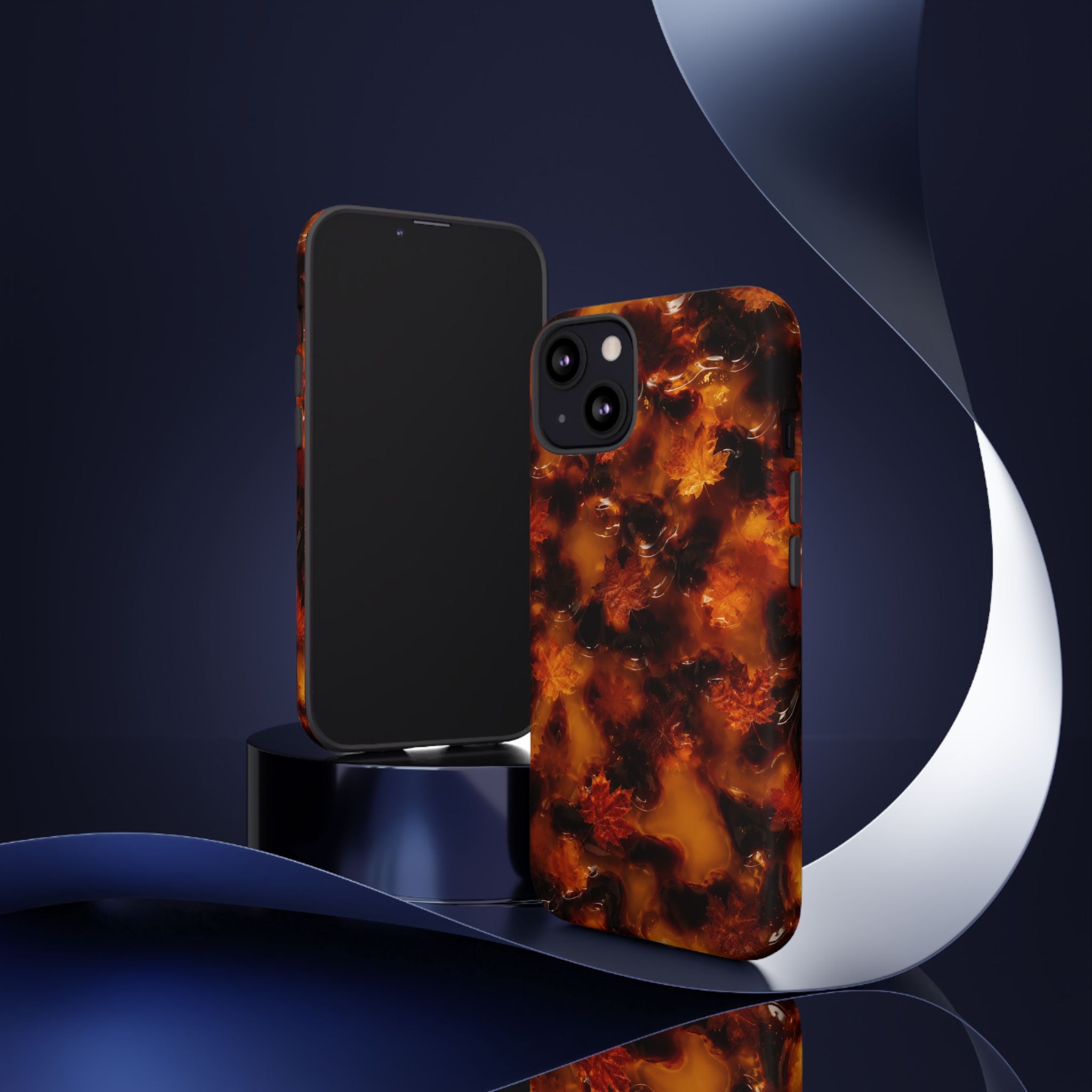 Amber Autumn Maple Leaf Phone Case