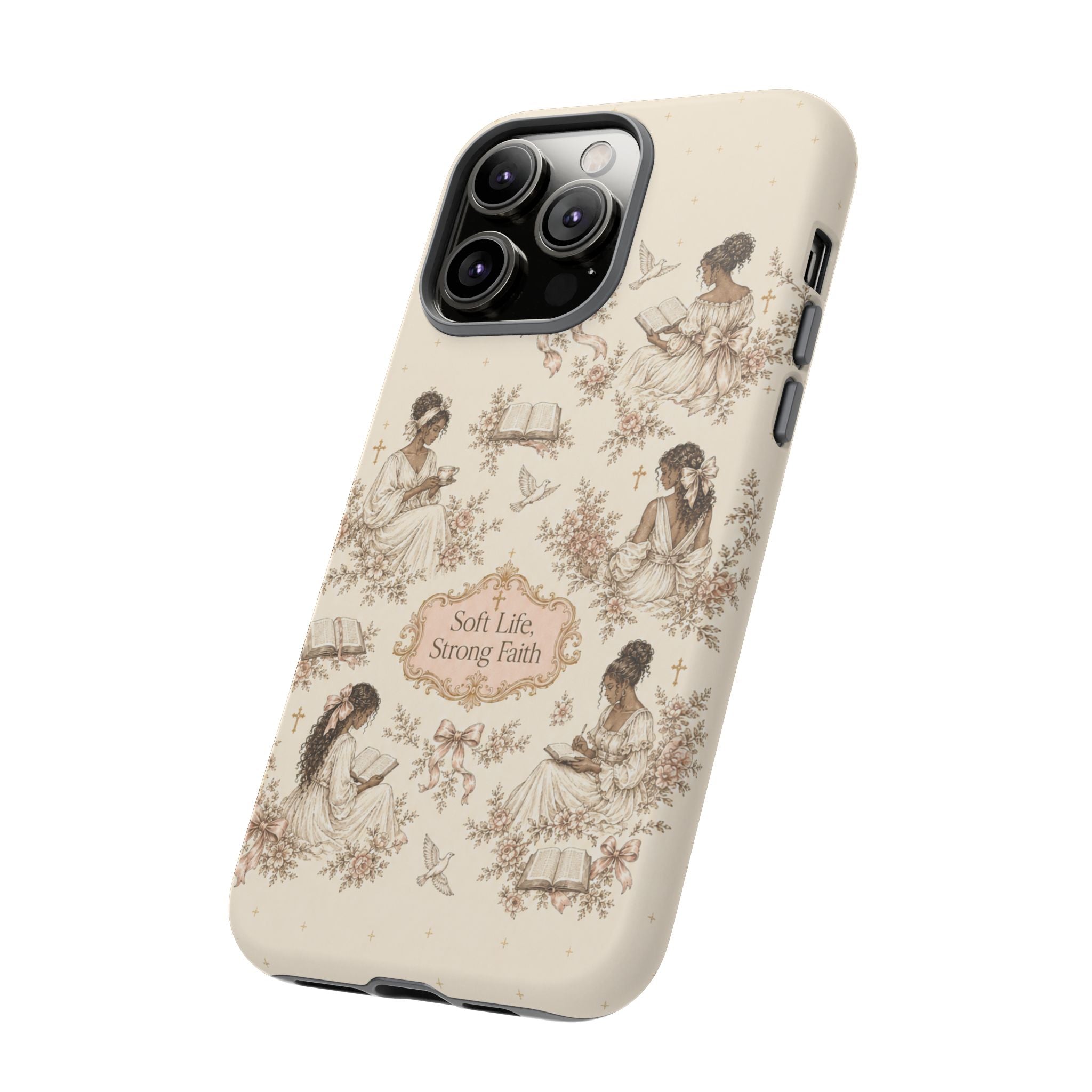 Soft Life, Strong Faith Vintage Christian Phone Case
