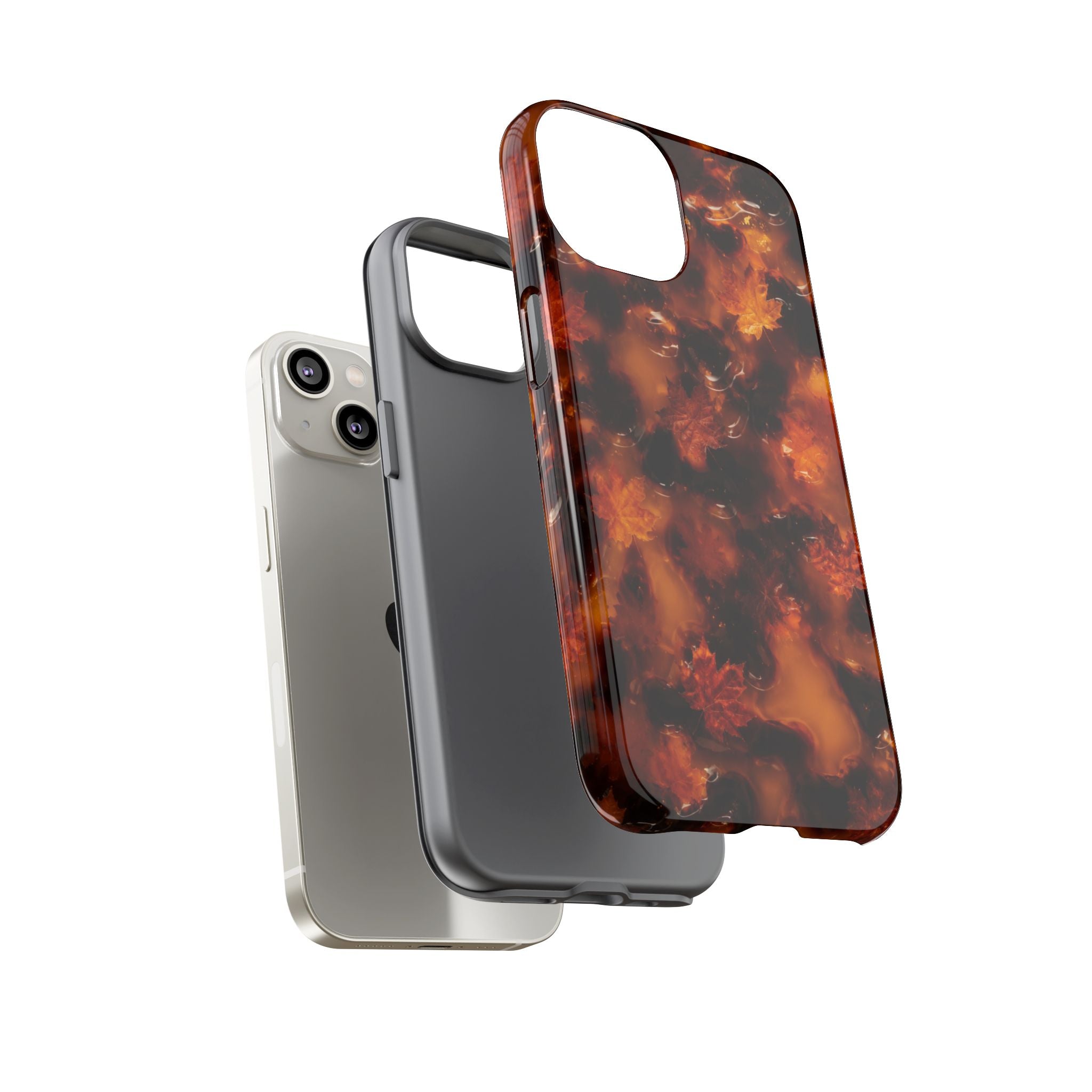 Amber Autumn Maple Leaf Phone Case