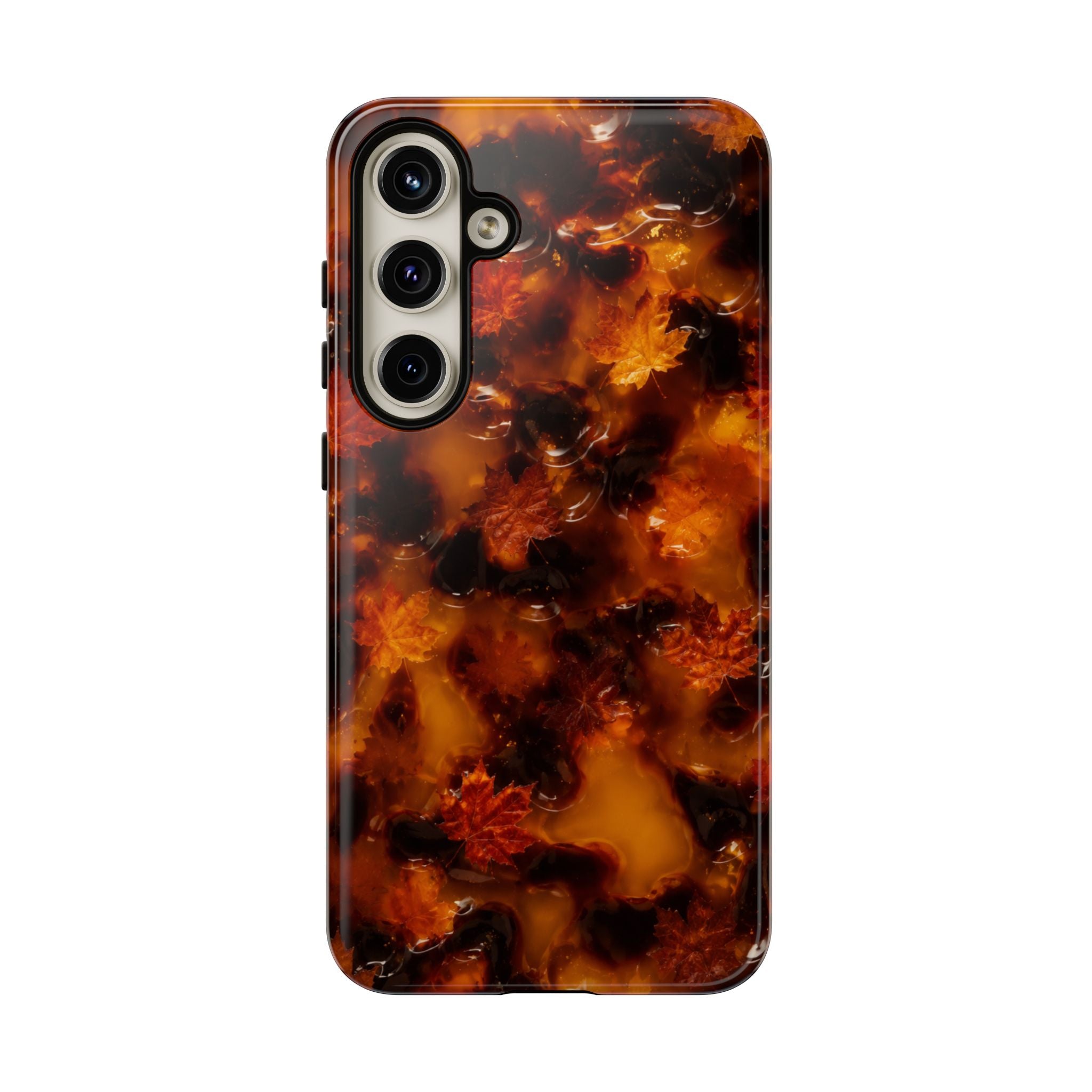 Amber Autumn Maple Leaf Phone Case