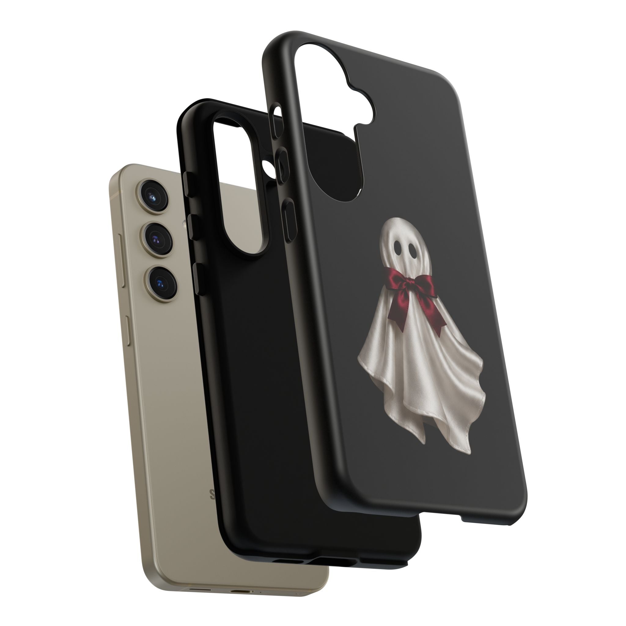 Burgundy Bow Ghost Spooky Phone Case