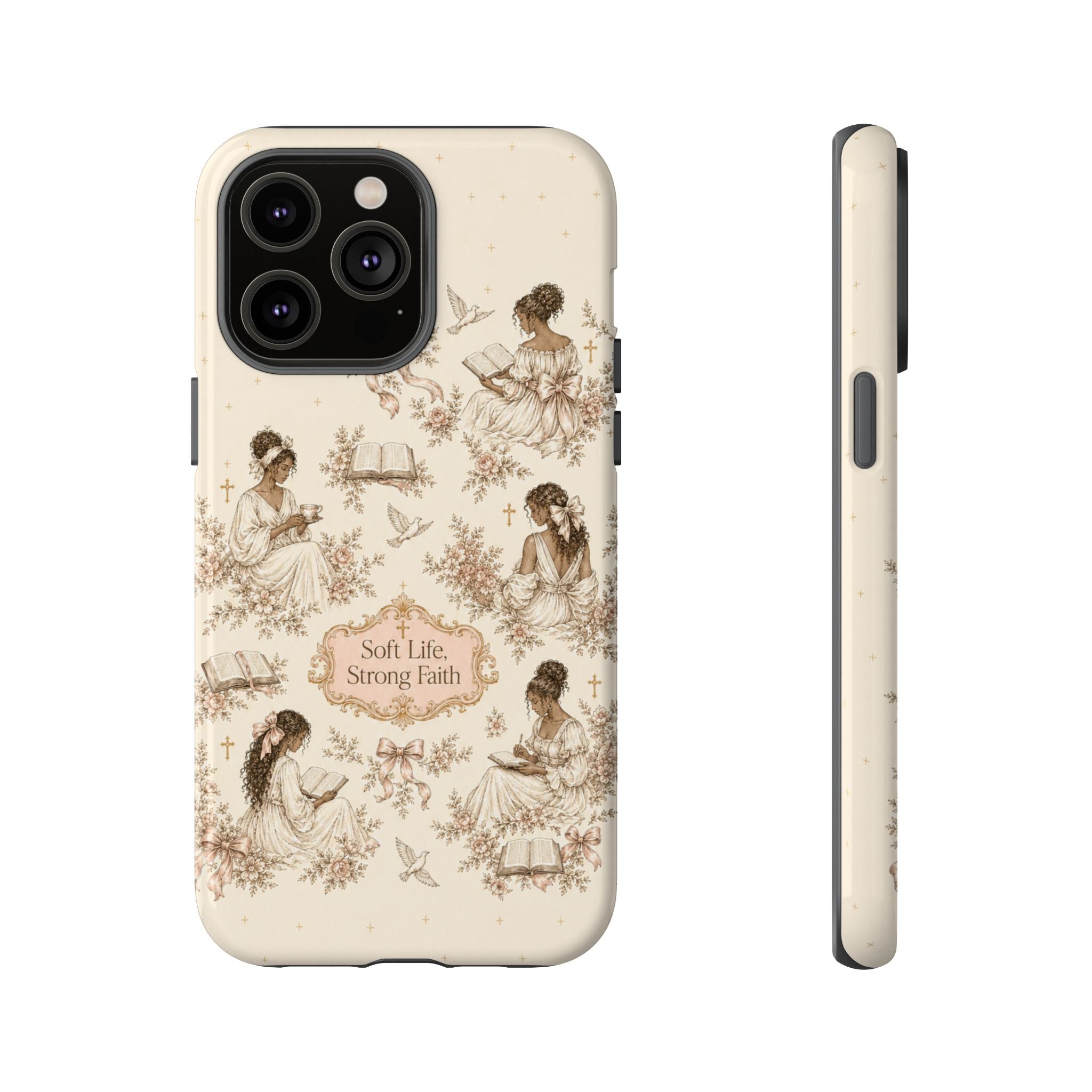 Soft Life, Strong Faith Vintage Christian Phone Case