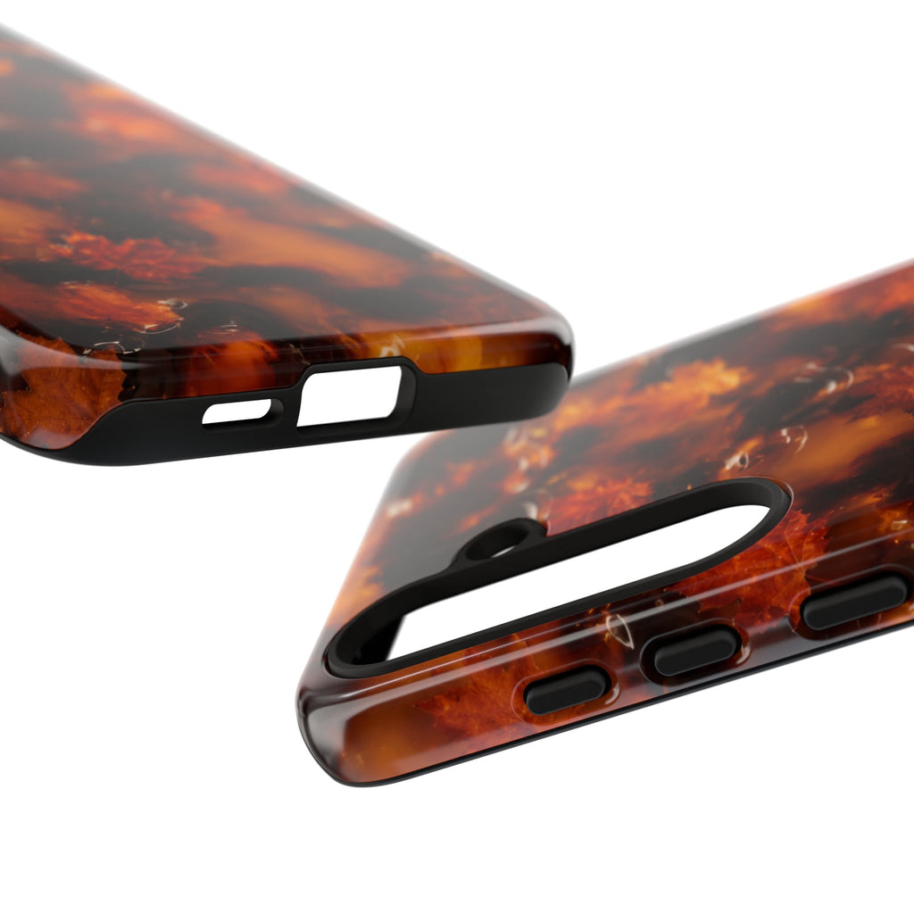 Amber Autumn Maple Leaf Phone Case