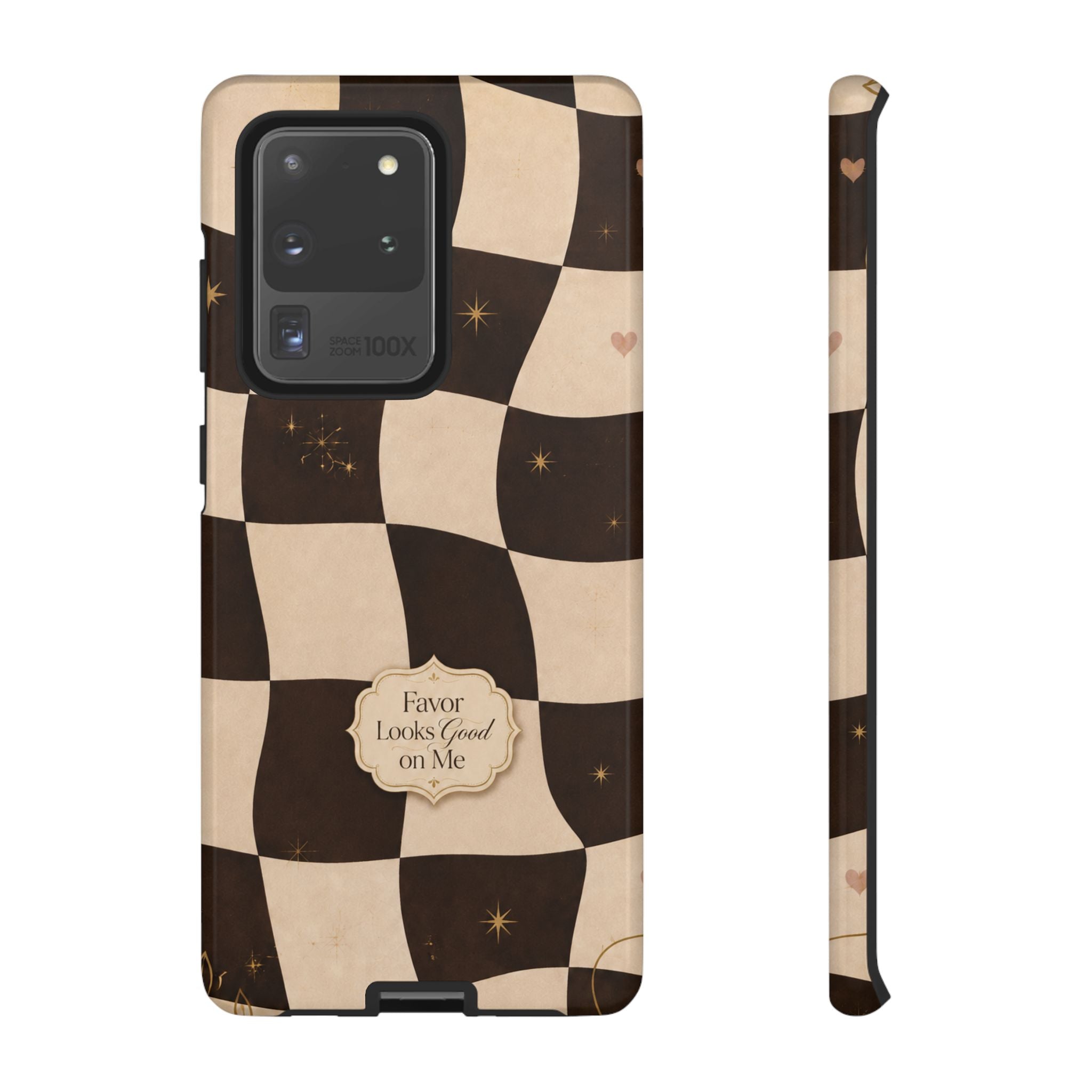 Favor Looks Good on Me Vintage Checkerboard Phone Case