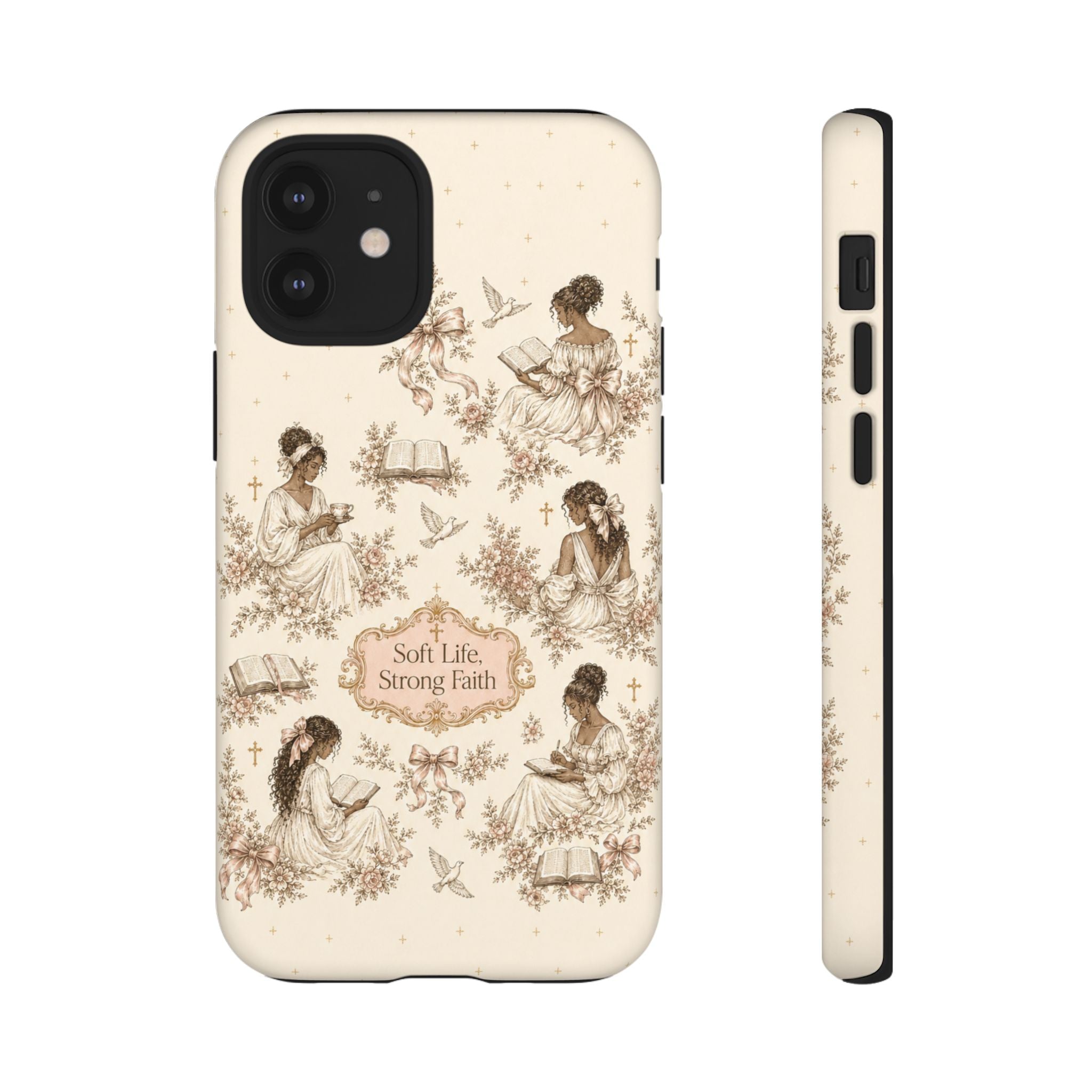 Soft Life, Strong Faith Vintage Christian Phone Case