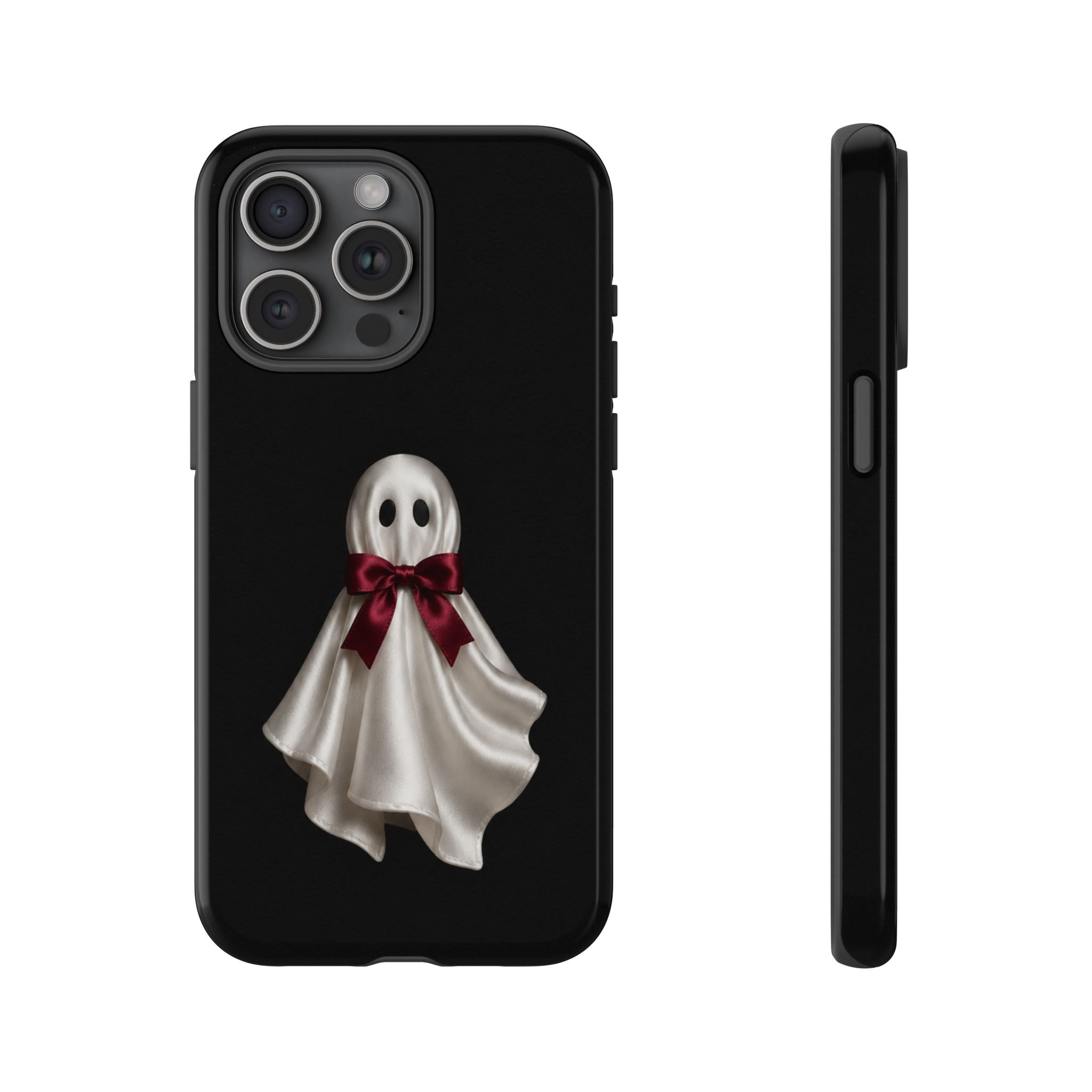 Burgundy Bow Ghost Spooky Phone Case