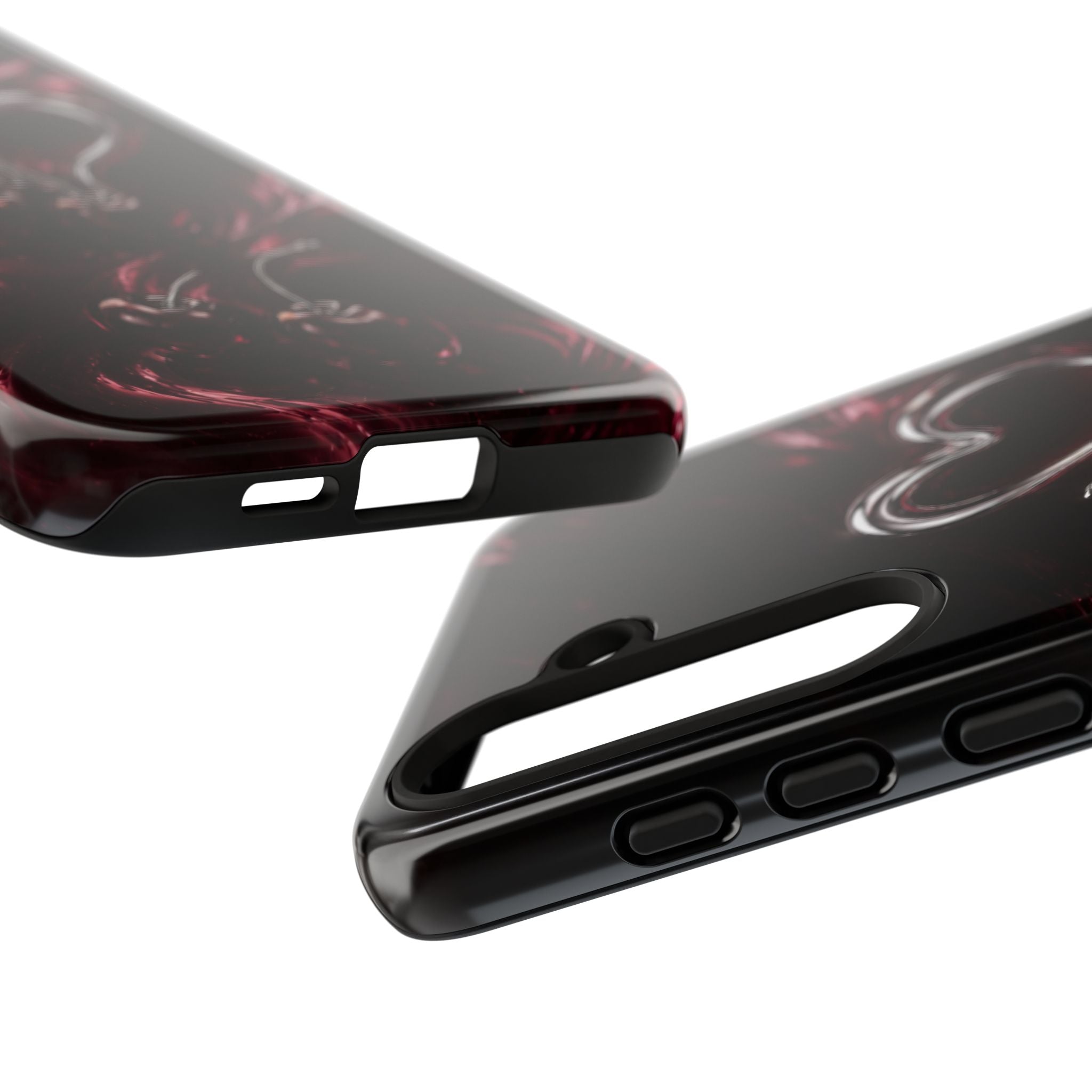 Dark Cherry Chrome Heart Phone Case