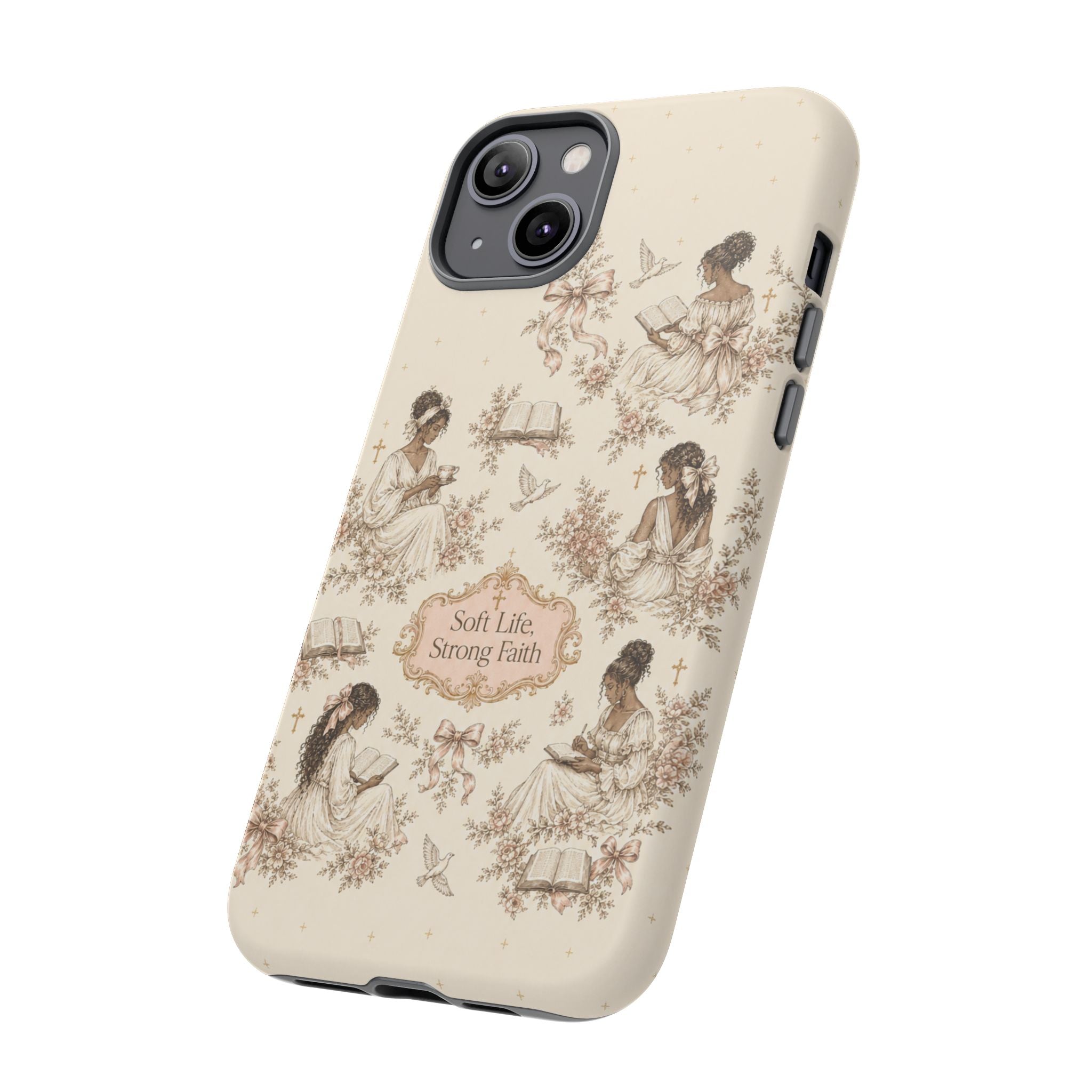 Soft Life, Strong Faith Vintage Christian Phone Case