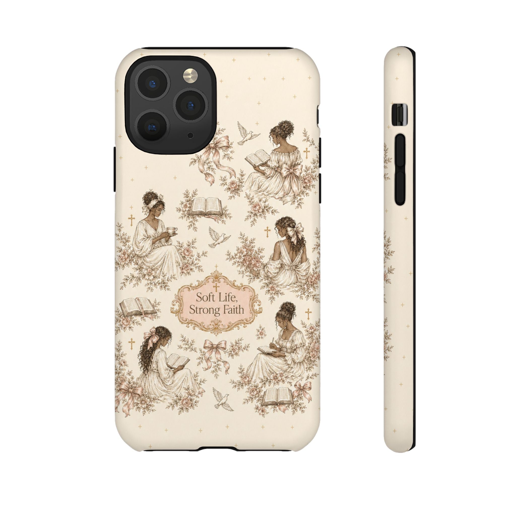 Soft Life, Strong Faith Vintage Christian Phone Case