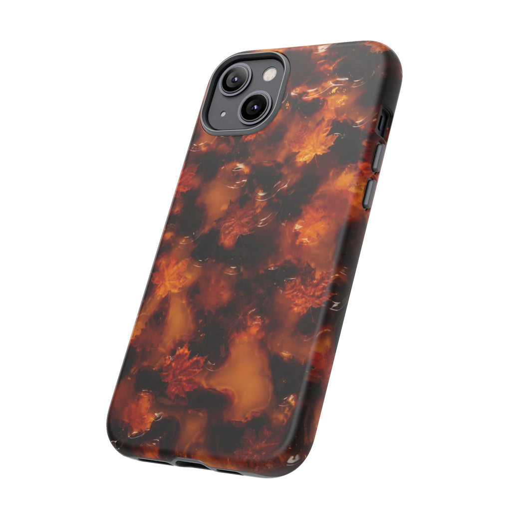 Amber Autumn Maple Leaf Phone Case