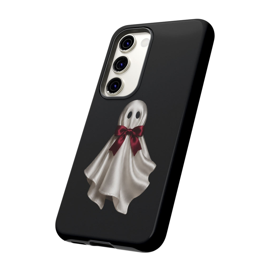 Burgundy Bow Ghost Spooky Phone Case