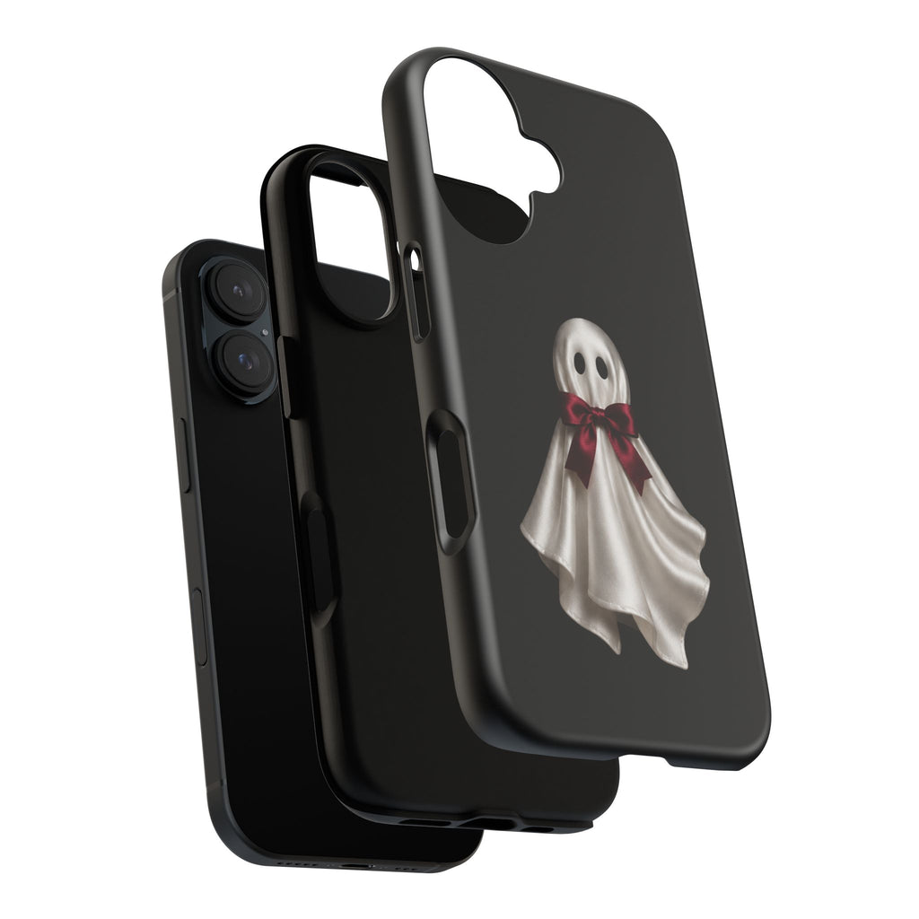 Burgundy Bow Ghost Spooky Phone Case