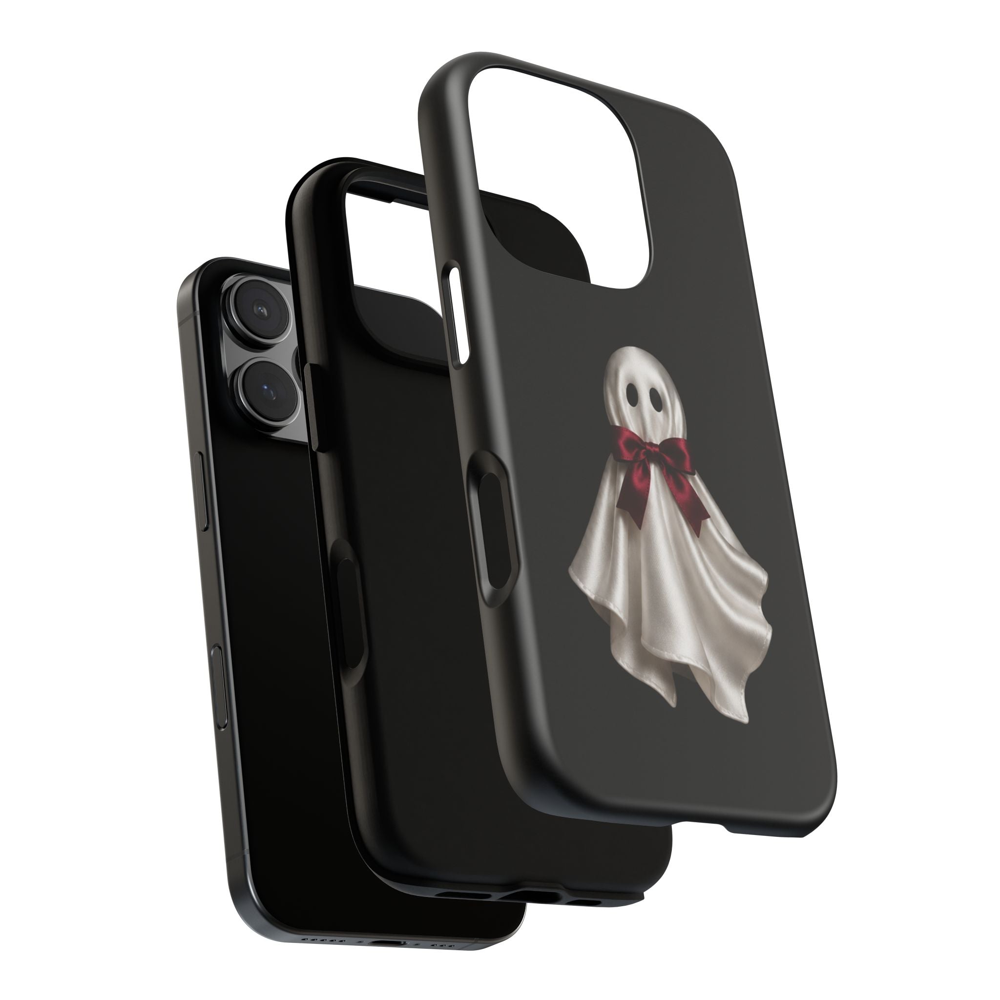 Burgundy Bow Ghost Spooky Phone Case