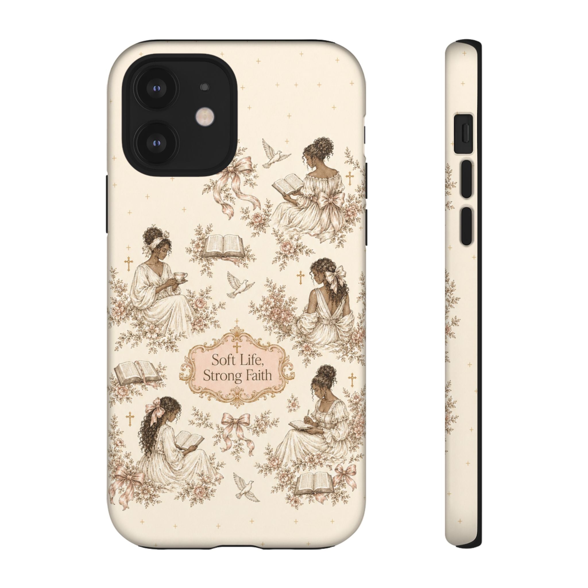 Soft Life, Strong Faith Vintage Christian Phone Case