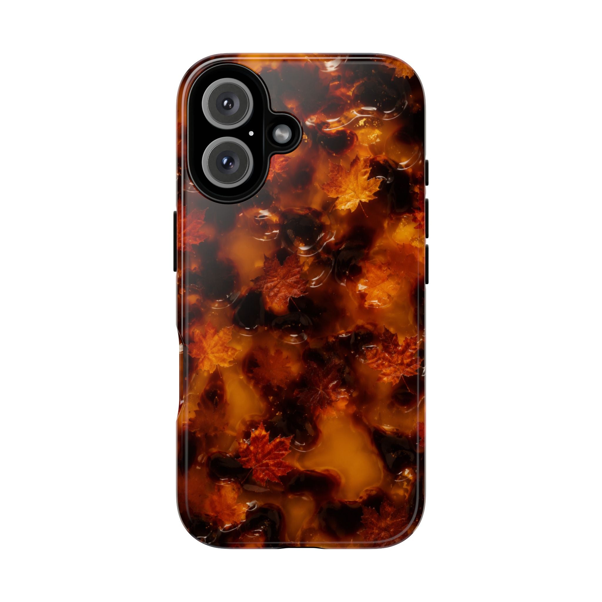 Amber Autumn Maple Leaf Phone Case