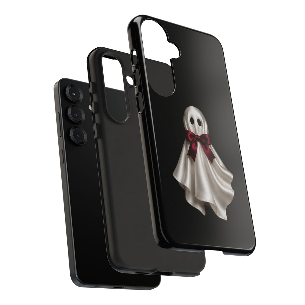 Burgundy Bow Ghost Spooky Phone Case