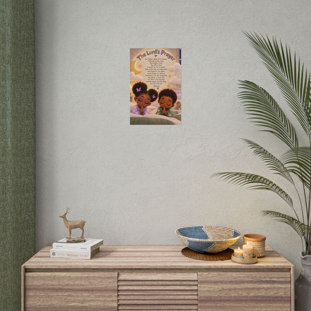 The Lord’s Prayer Christian Kids Poster | Faithful Little Hearts