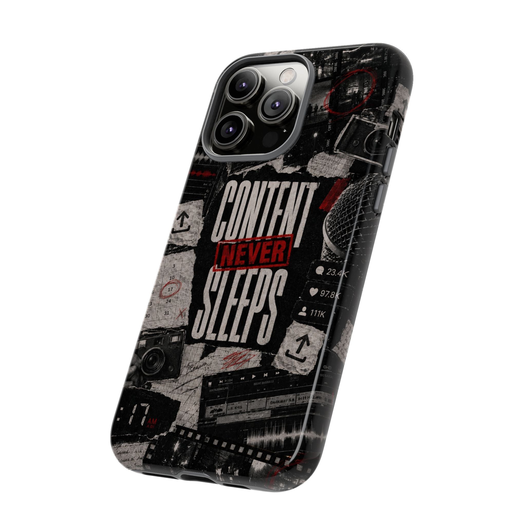 Content Never Sleeps Creator Phone Case