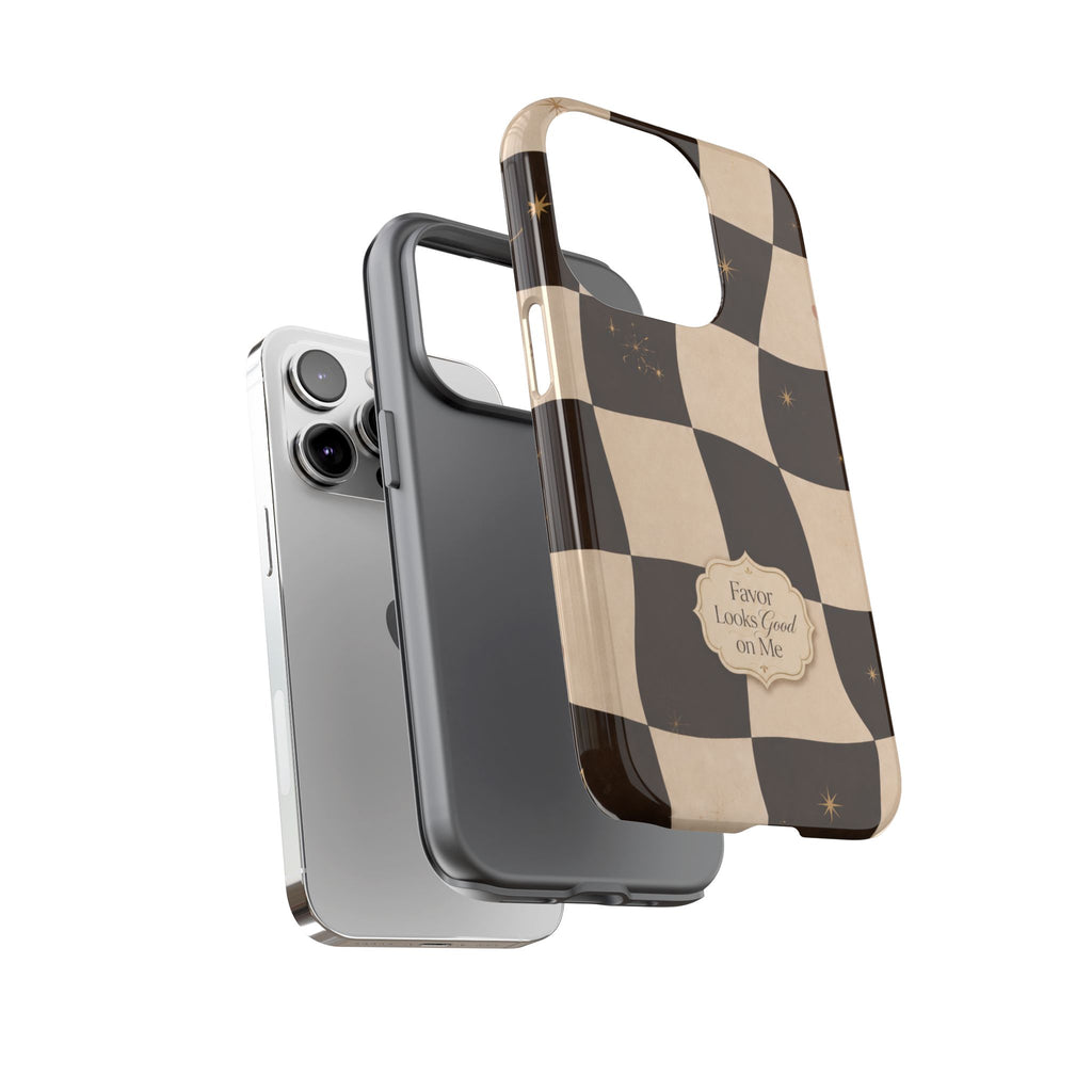 Favor Looks Good on Me Vintage Checkerboard Phone Case