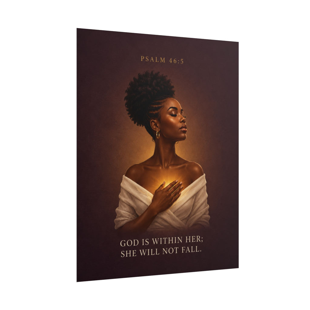 Psalm 46:5 Christian Wall Art Poster – God Is Within Her