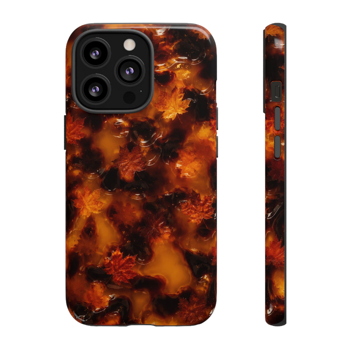 Amber Autumn Maple Leaf Phone Case