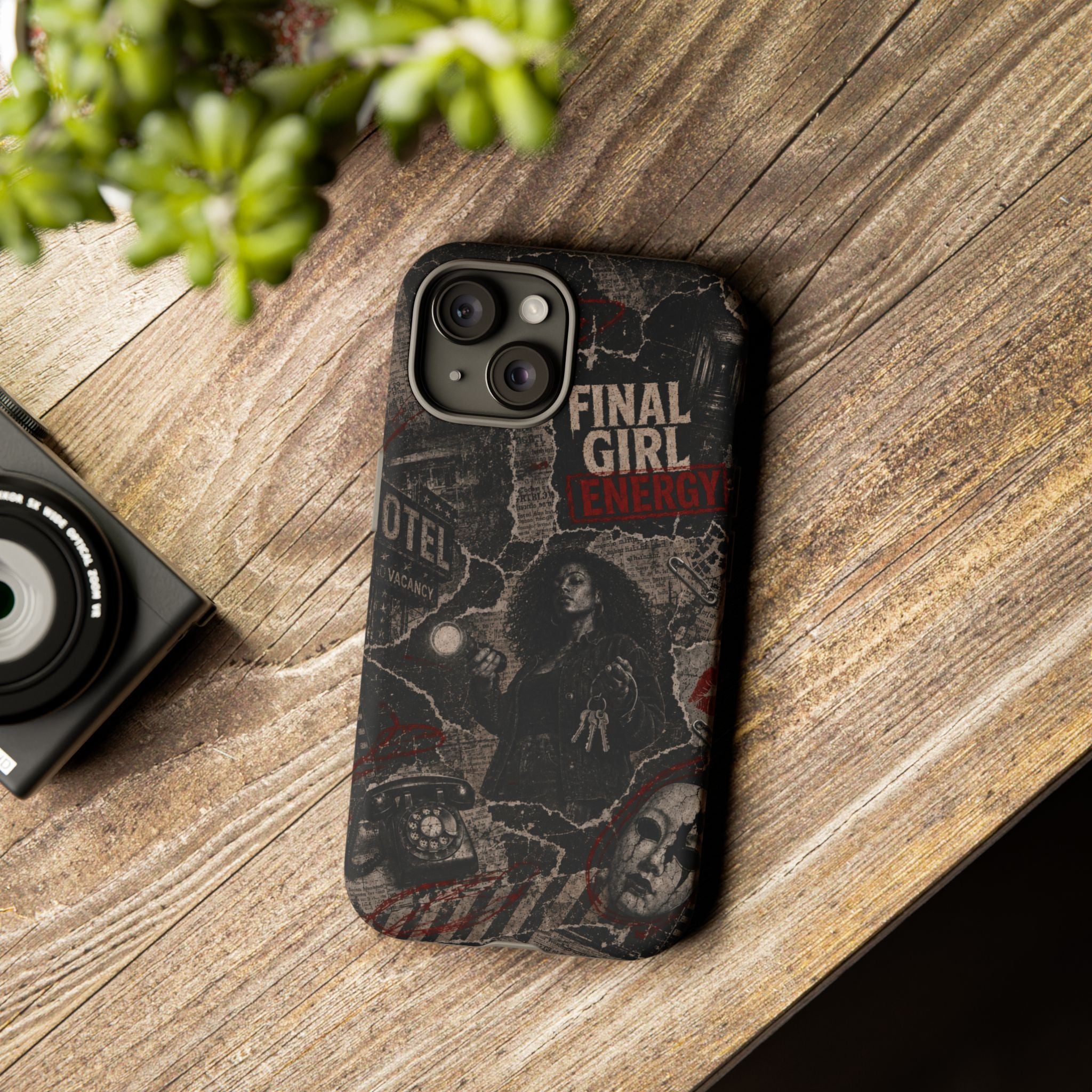 Final Girl Energy Horror Collage Phone Case