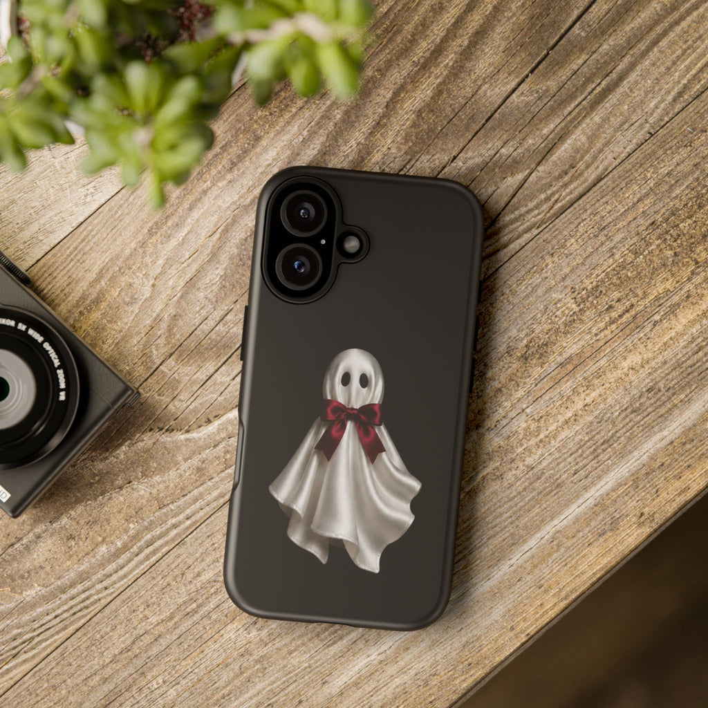 Burgundy Bow Ghost Spooky Phone Case