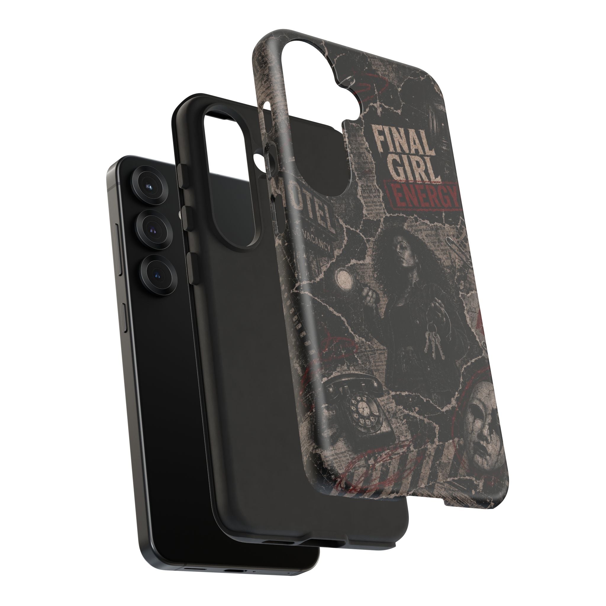 Final Girl Energy Horror Collage Phone Case