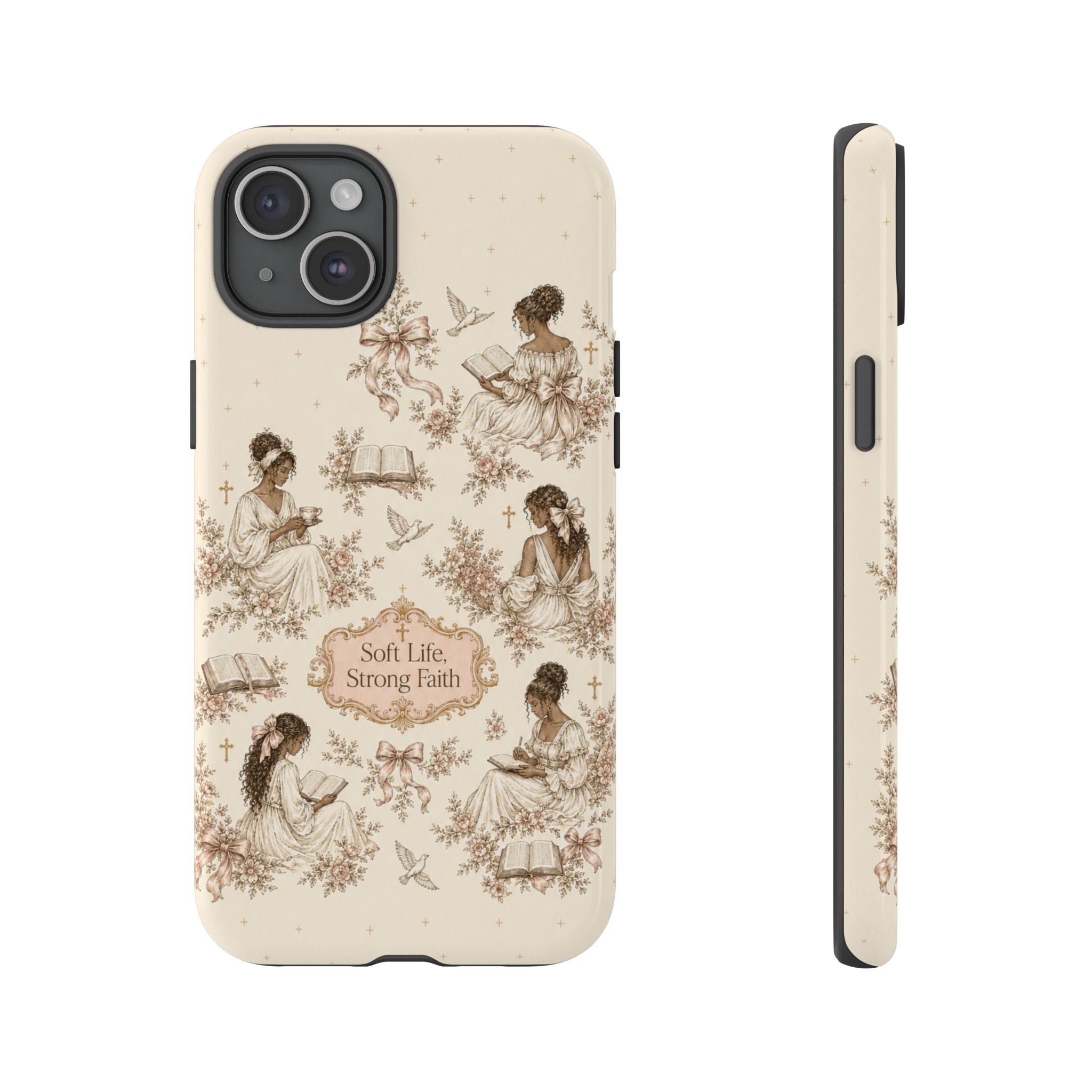 Soft Life, Strong Faith Vintage Christian Phone Case