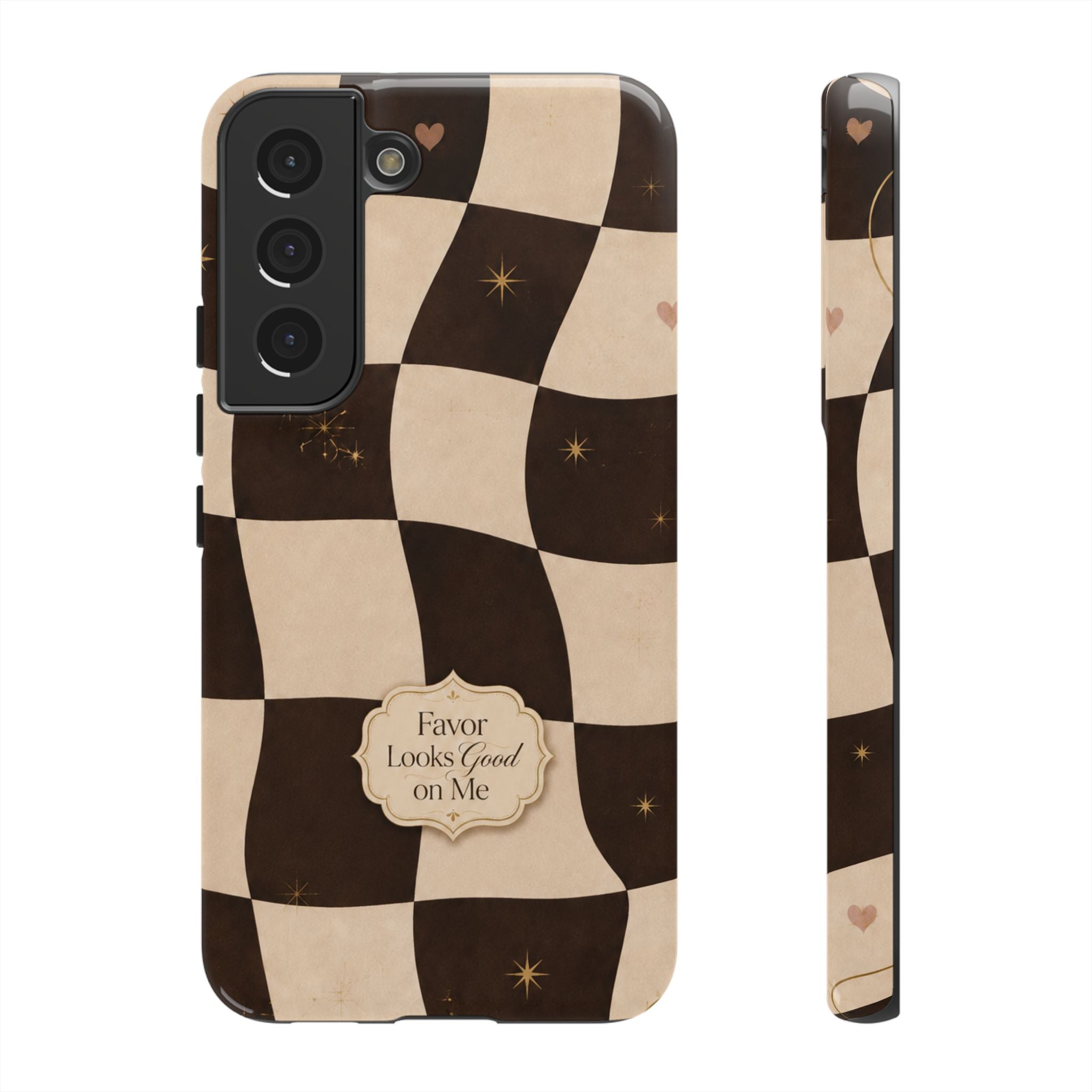 Favor Looks Good on Me Vintage Checkerboard Phone Case
