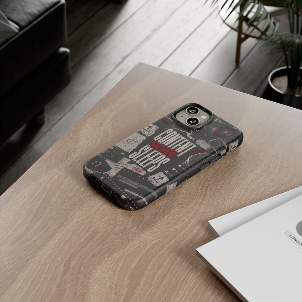 Content Never Sleeps Creator Phone Case