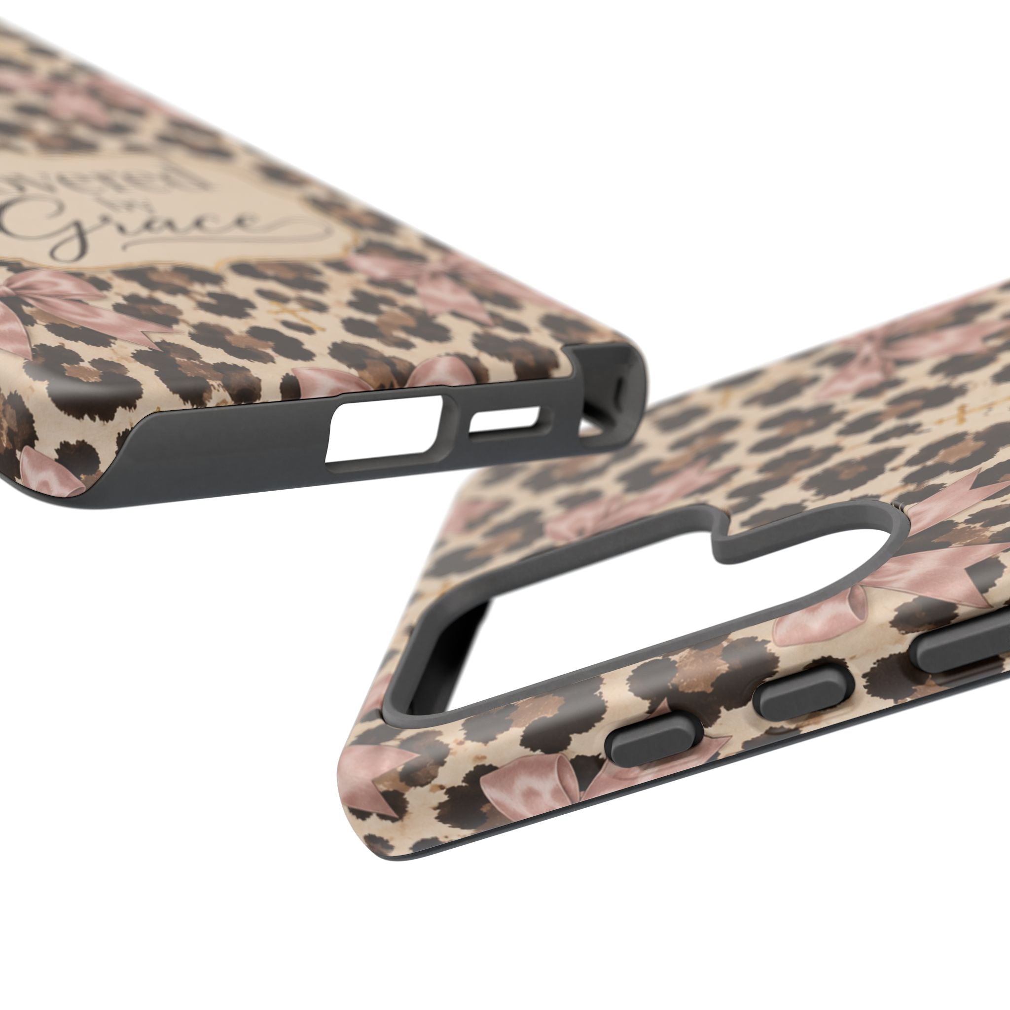 Covered by Grace Leopard Bow Christian Phone Case