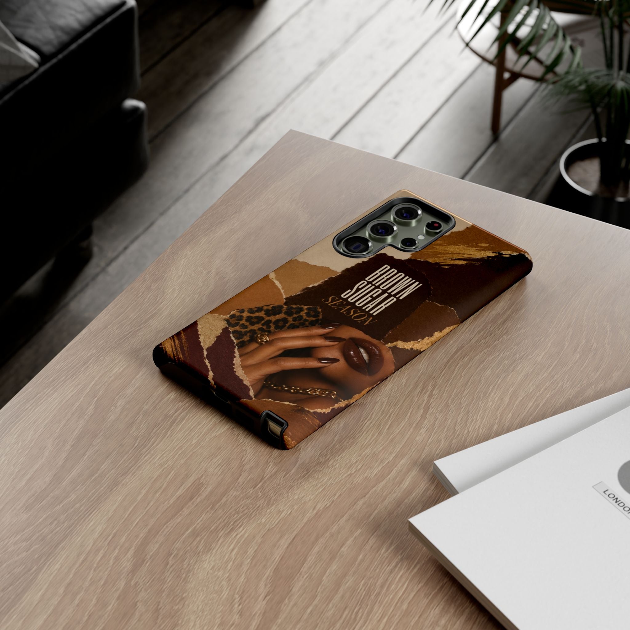 Brown Sugar Season Leopard Collage Phone Case
