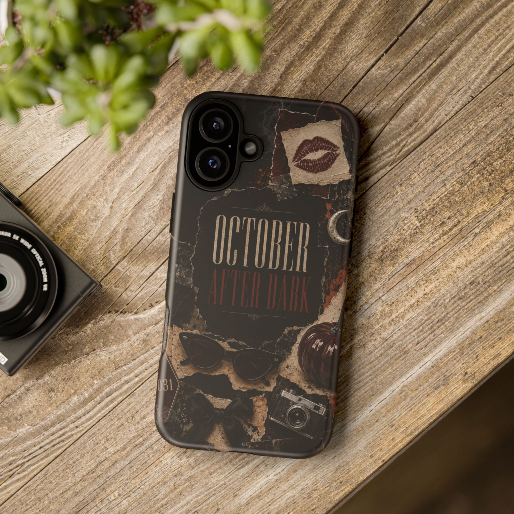 October After Dark Gothic Collage Phone Case