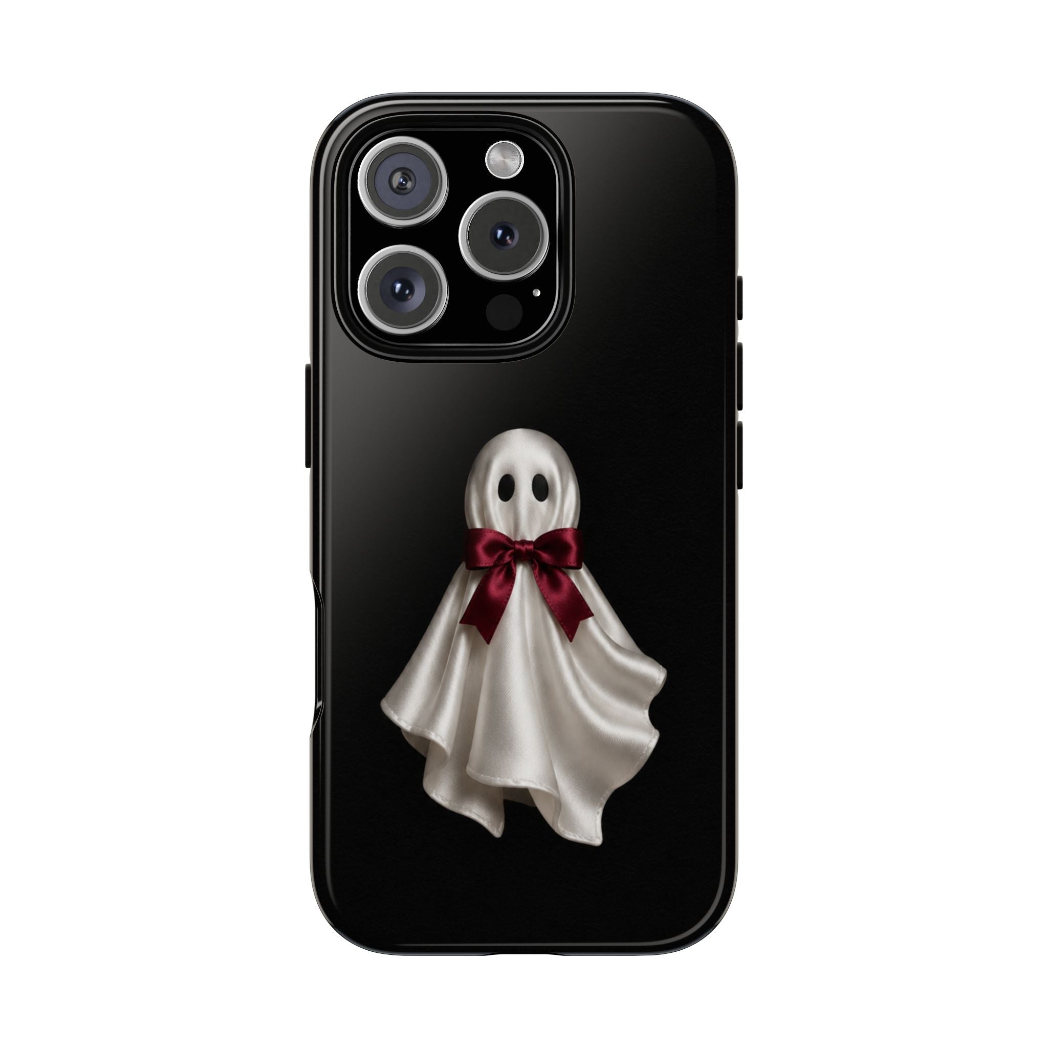 Burgundy Bow Ghost Spooky Phone Case