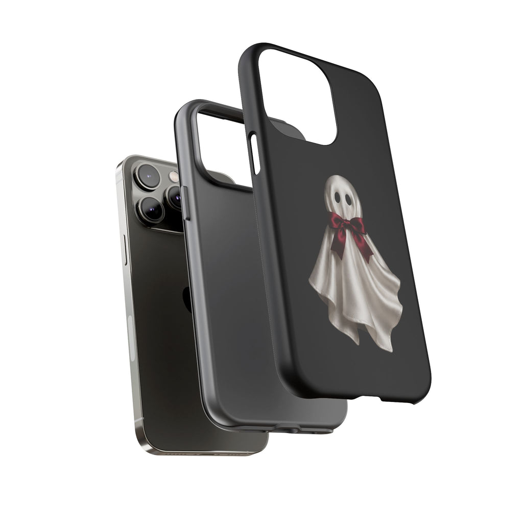 Burgundy Bow Ghost Spooky Phone Case