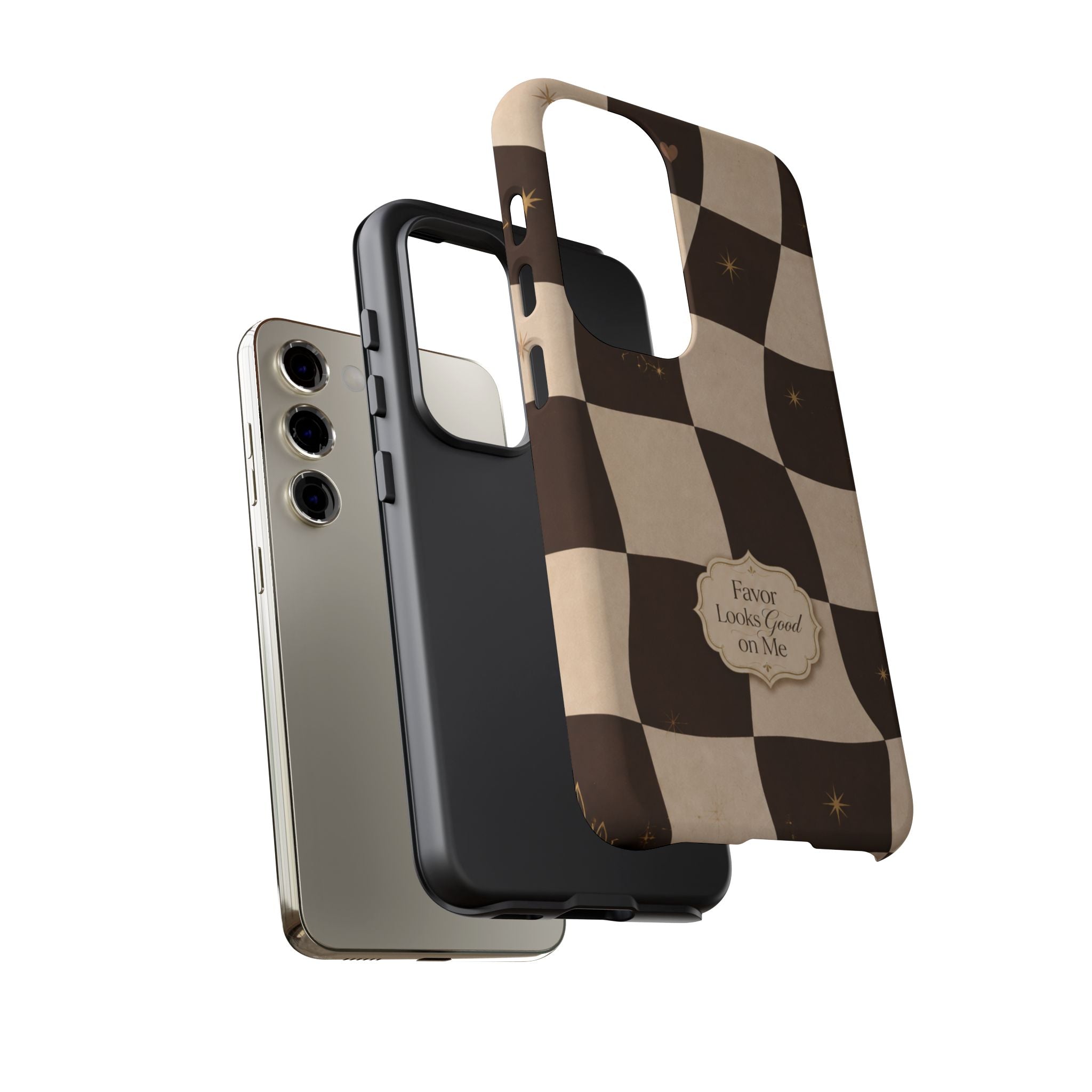 Favor Looks Good on Me Vintage Checkerboard Phone Case