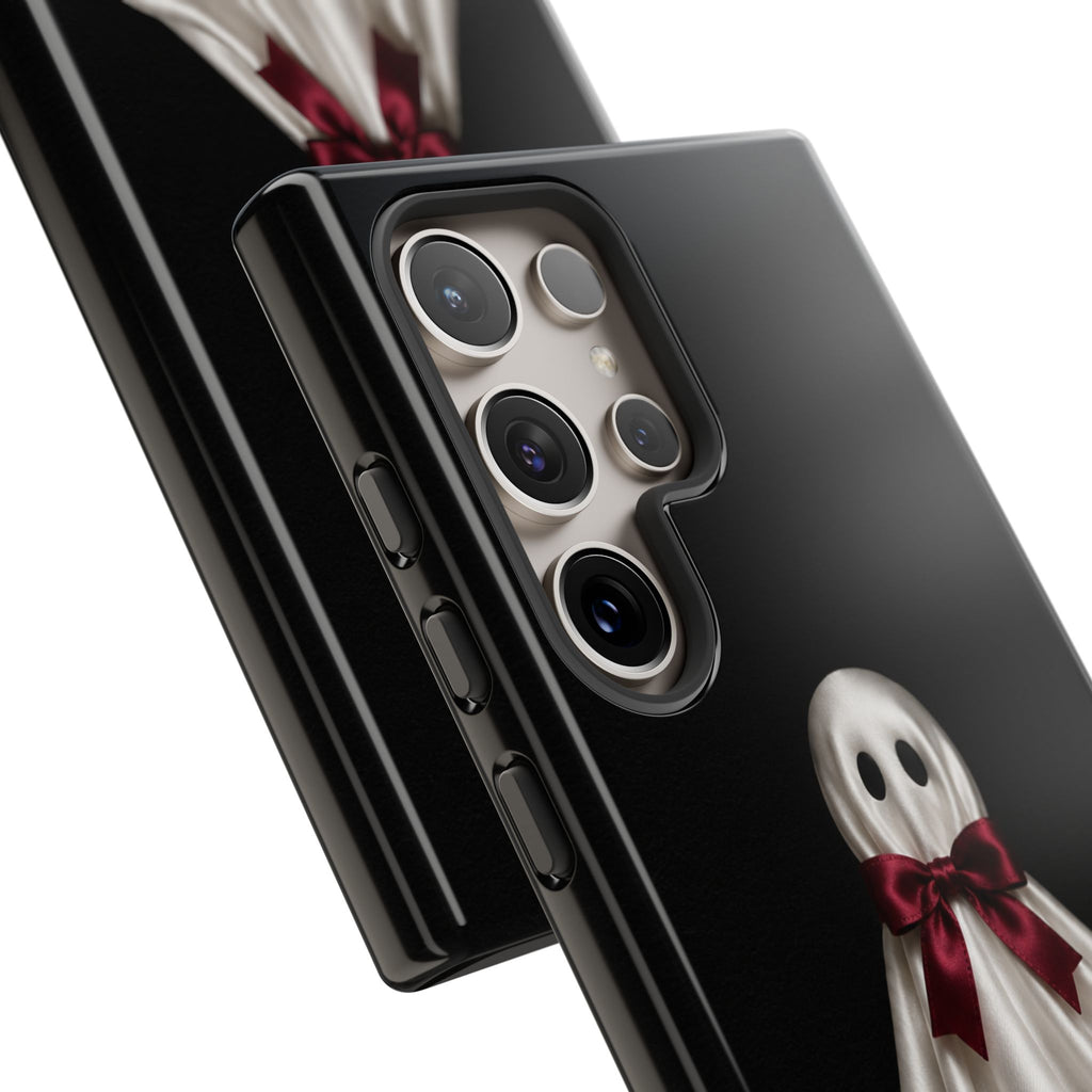 Burgundy Bow Ghost Spooky Phone Case